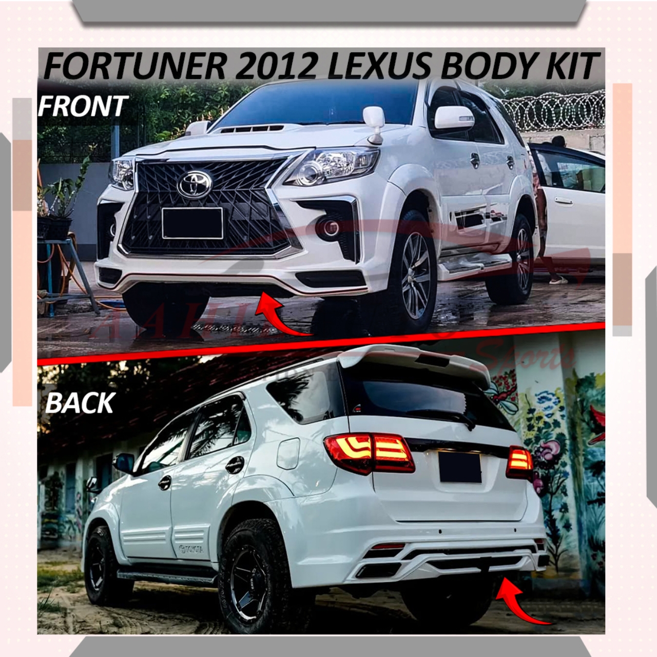Toyota Fortuner Body Kit Lexus Style Model 2012-2014 - Image 7