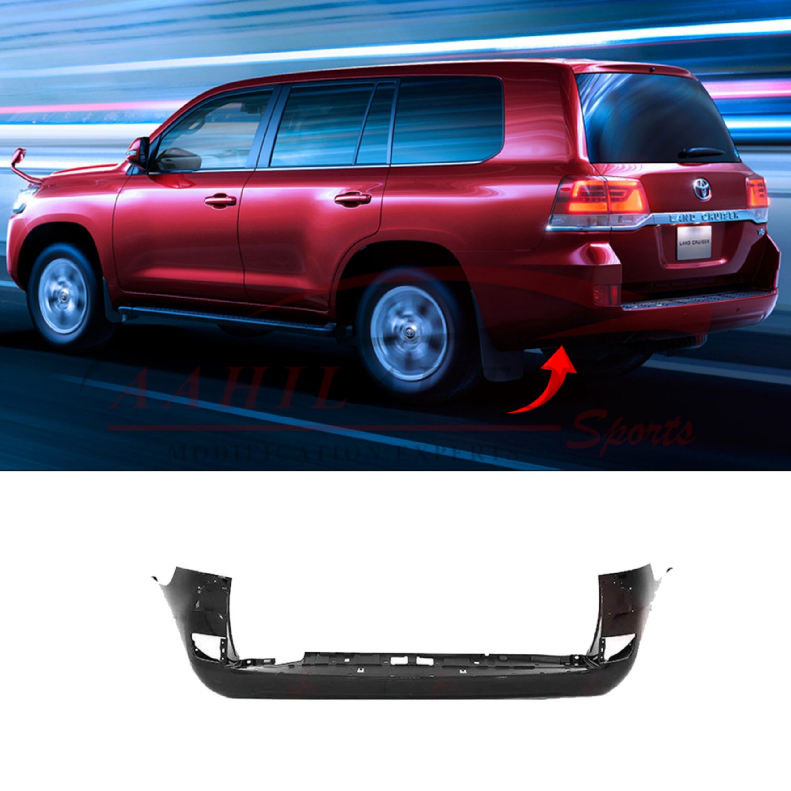 Toyota Land Cruiser FJ200 OEM Rear Bumper 2016-2021 - Image 4