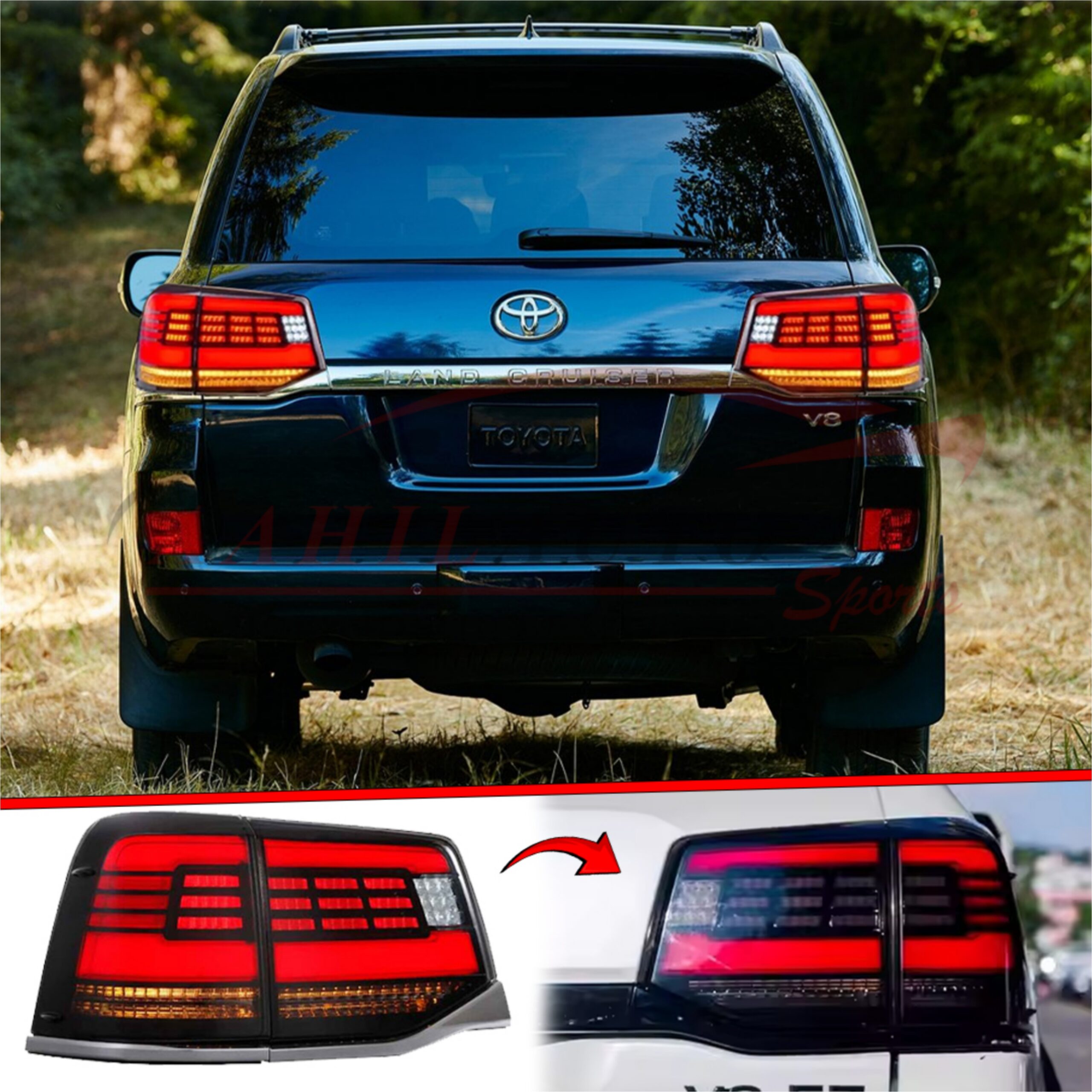 Toyota Land Cruiser FJ200 Tail Lights Tail Lamps FJ300 Style 2008-2015 - Image 6