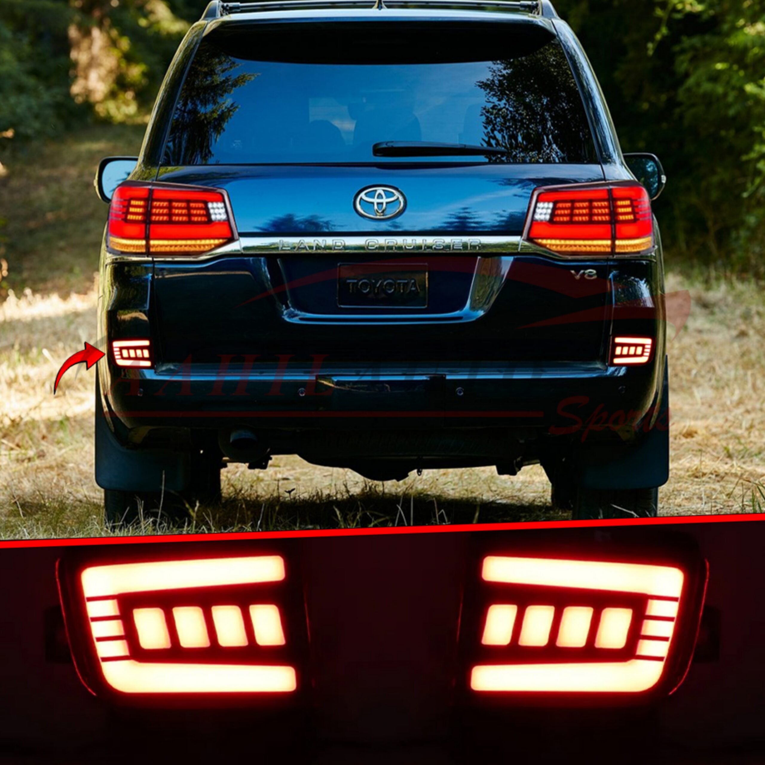 Toyota Land Cruiser FJ300 Rear Bumper Reflector 2016-2021 - Image 3