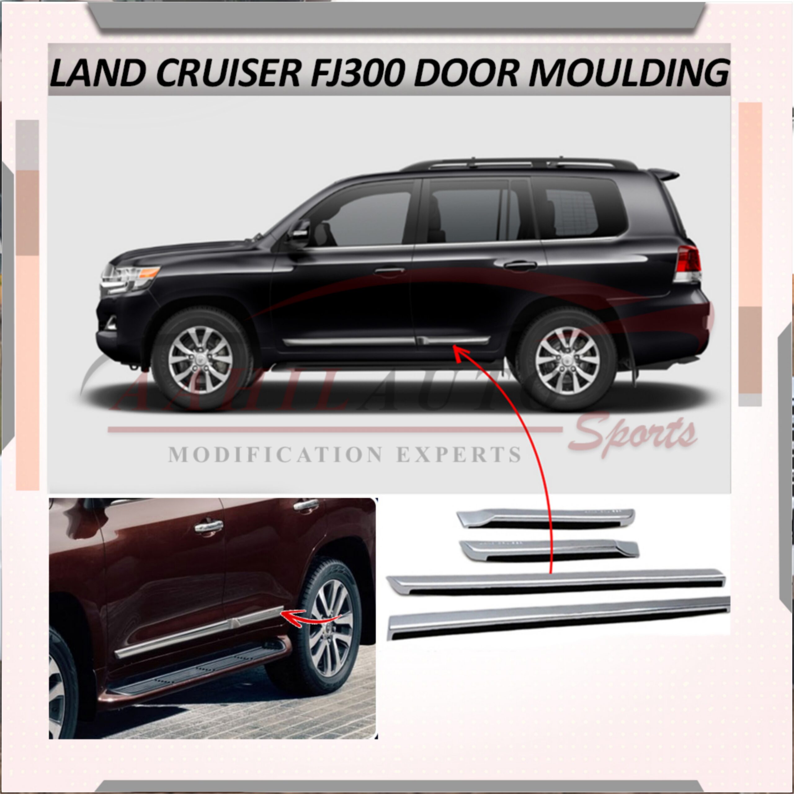 Toyota Land Cruiser FJ300/LC300 Door Moulding For LC200 2016-2023 - Image 2