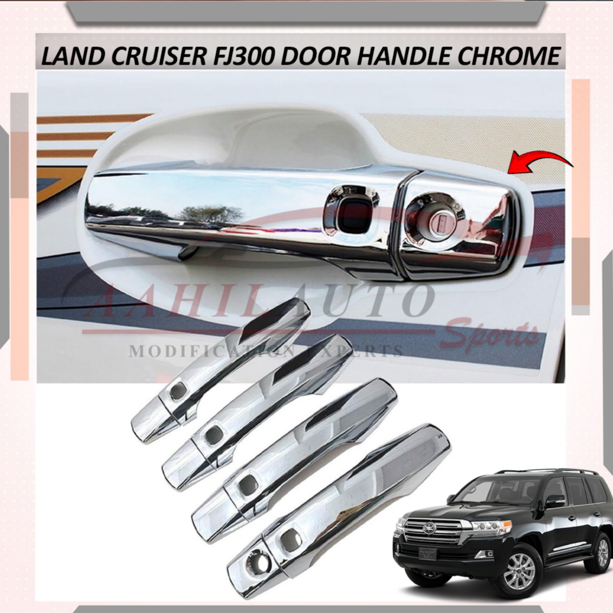 Toyota Land Cruiser FJ300 Prado FJ150 Door Handle Covers - Image 2