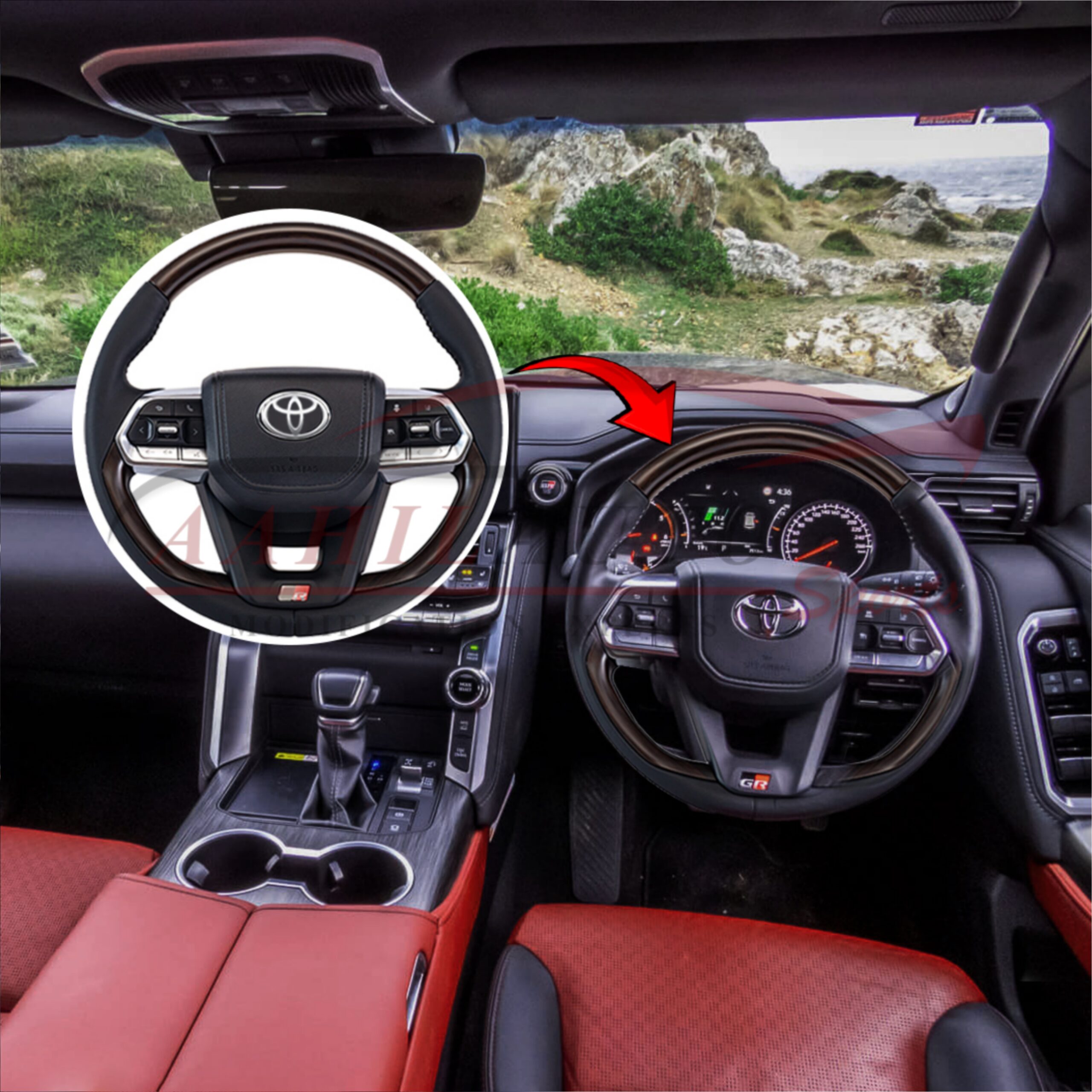 Toyota Land Cruiser LC300 Steering Wheel GR Style 2022-2024 - Image 4