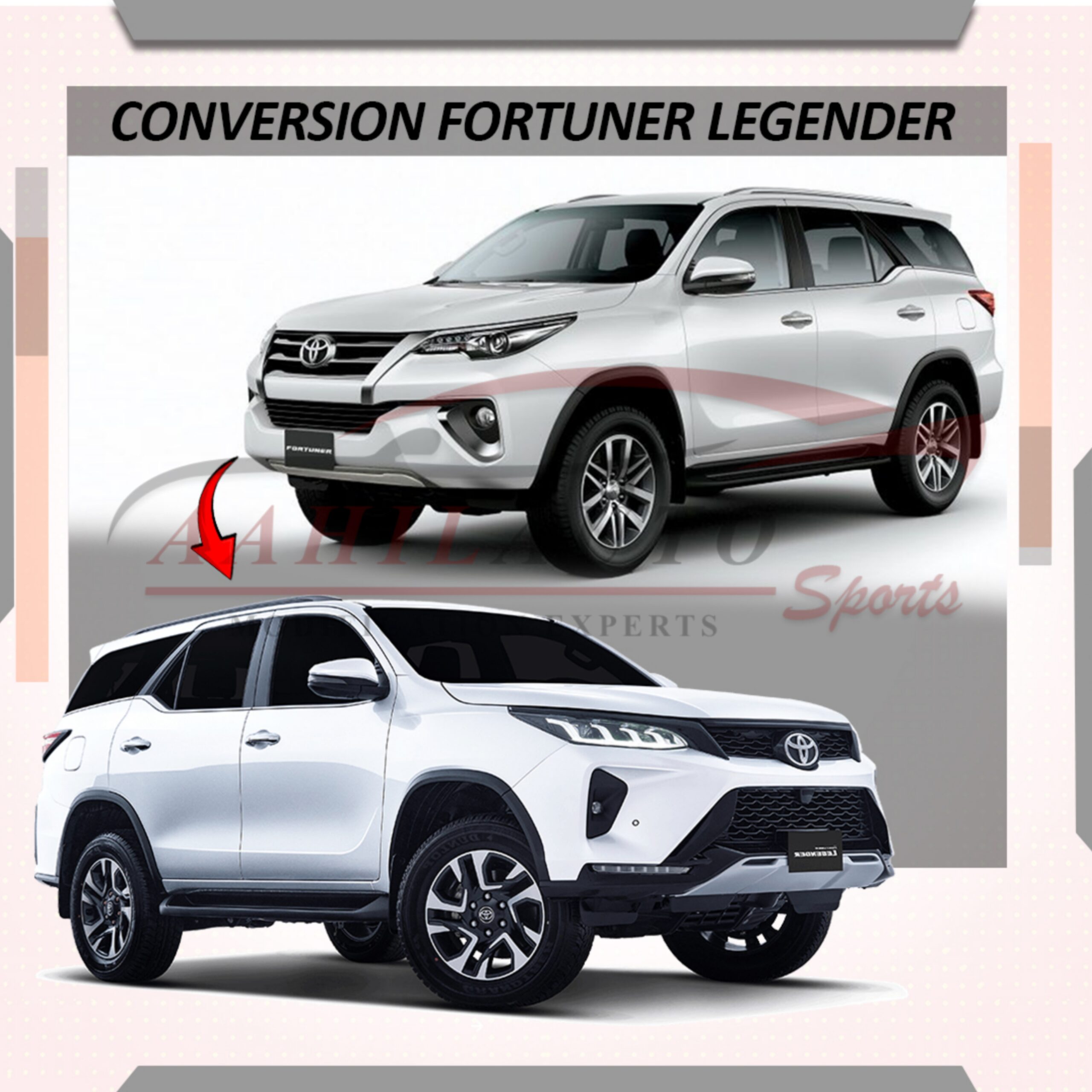 Toyota Fortuner 2017 to Fortuner Legender 2024 Conversion Kit