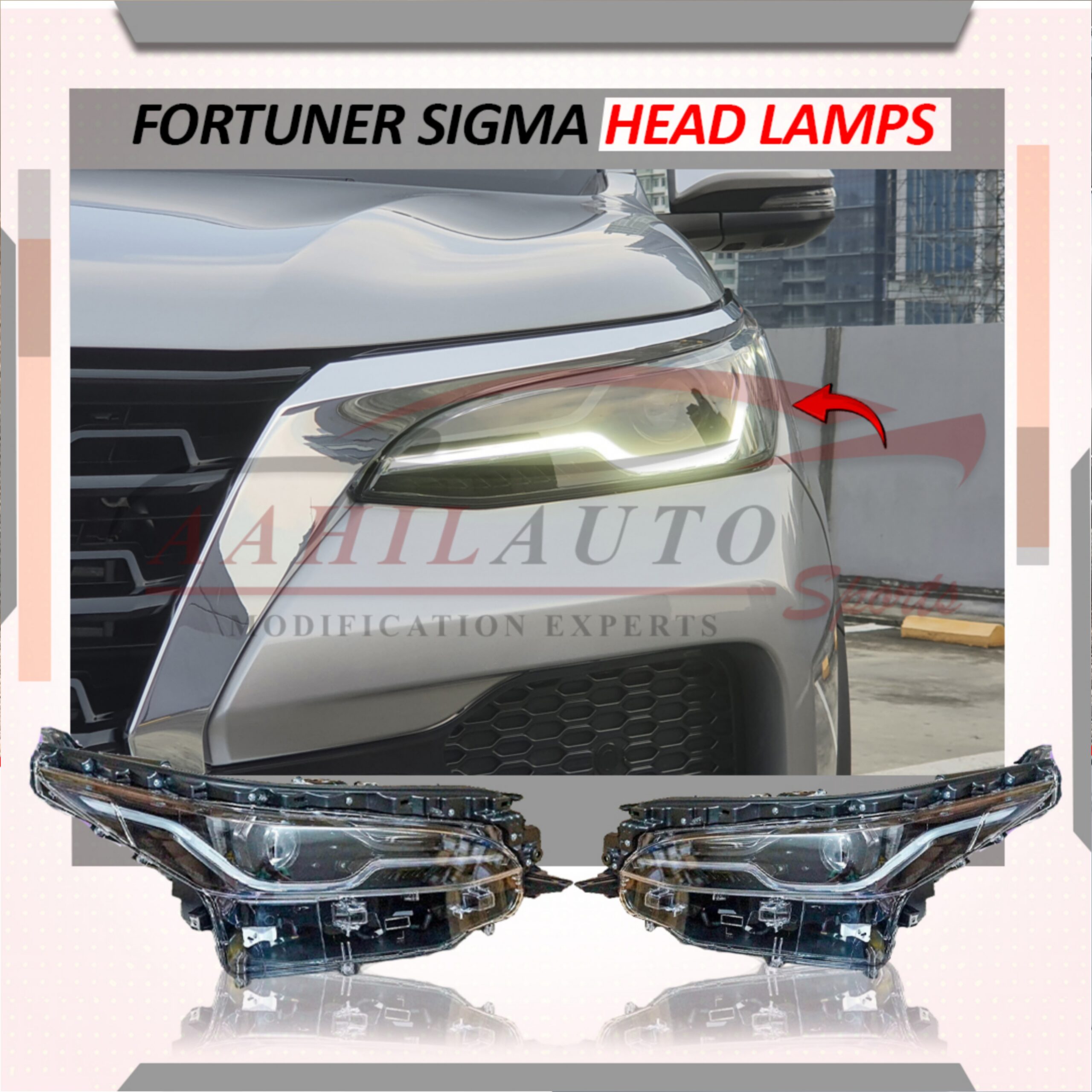 Toyota Fortuner Sigma Headlamps Headlights 2021-2023