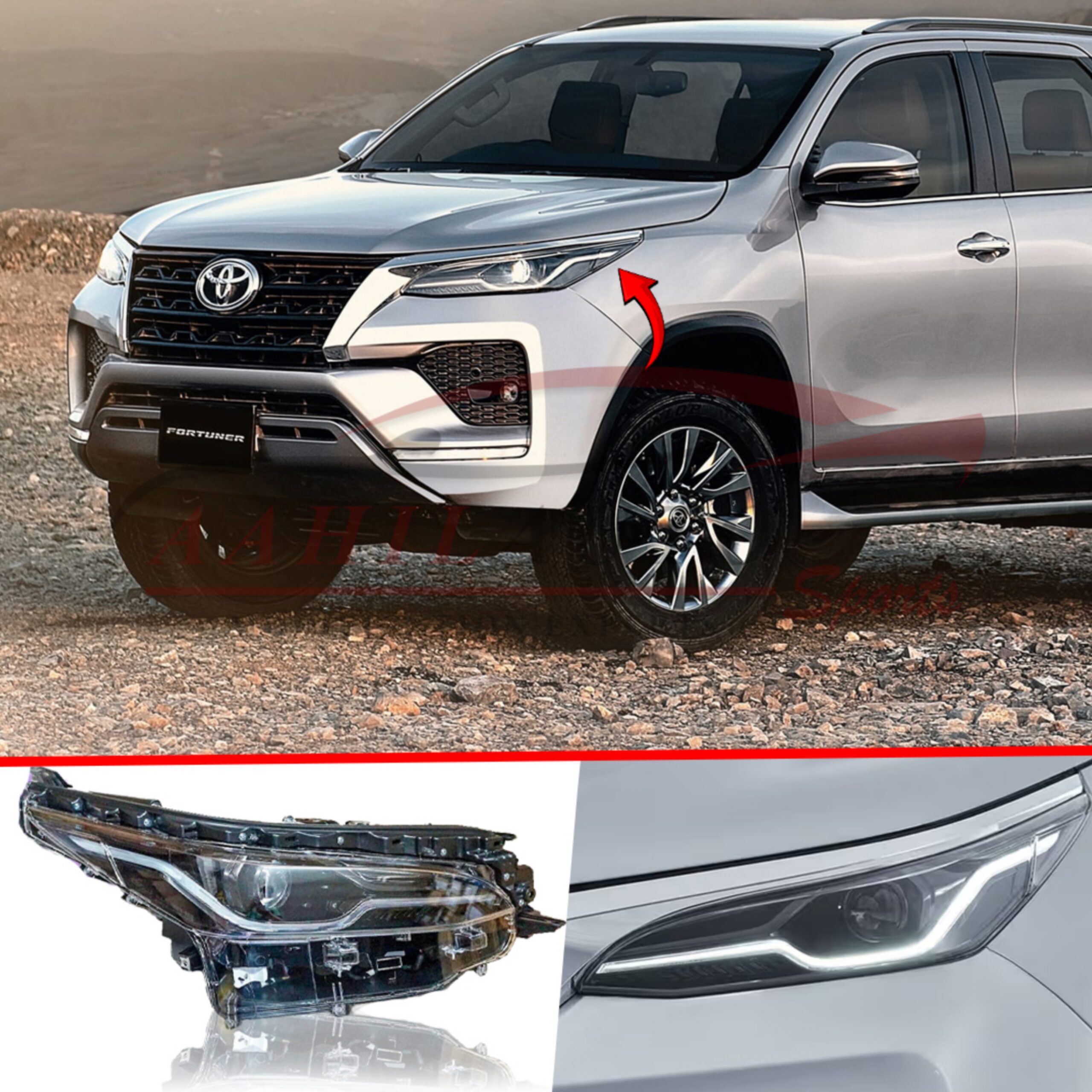 Toyota Fortuner Sigma Headlamps Headlights 2021-2023 - Image 3
