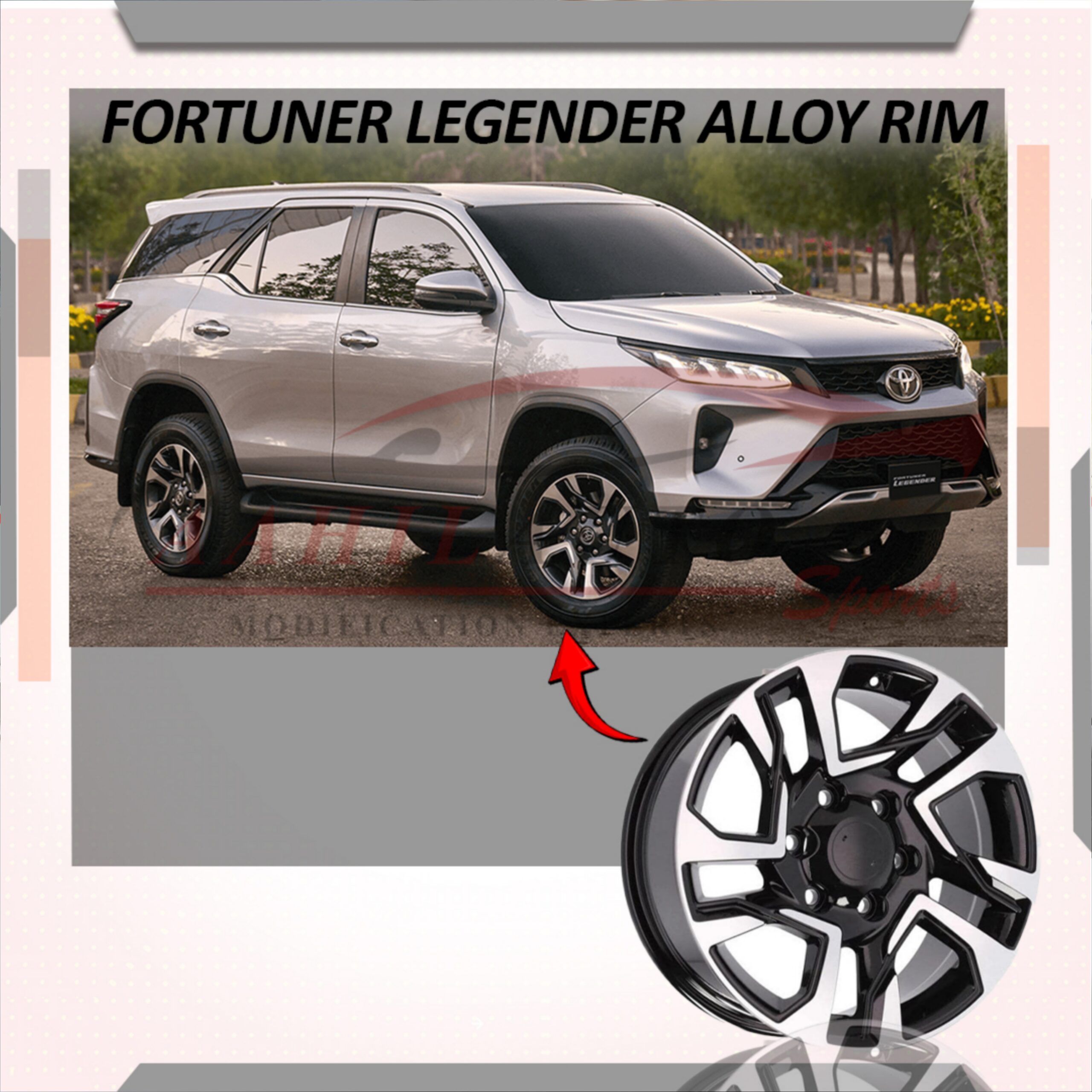 Toyota Fortuner Legender Alloy Rim 18 Inches 2016-2022