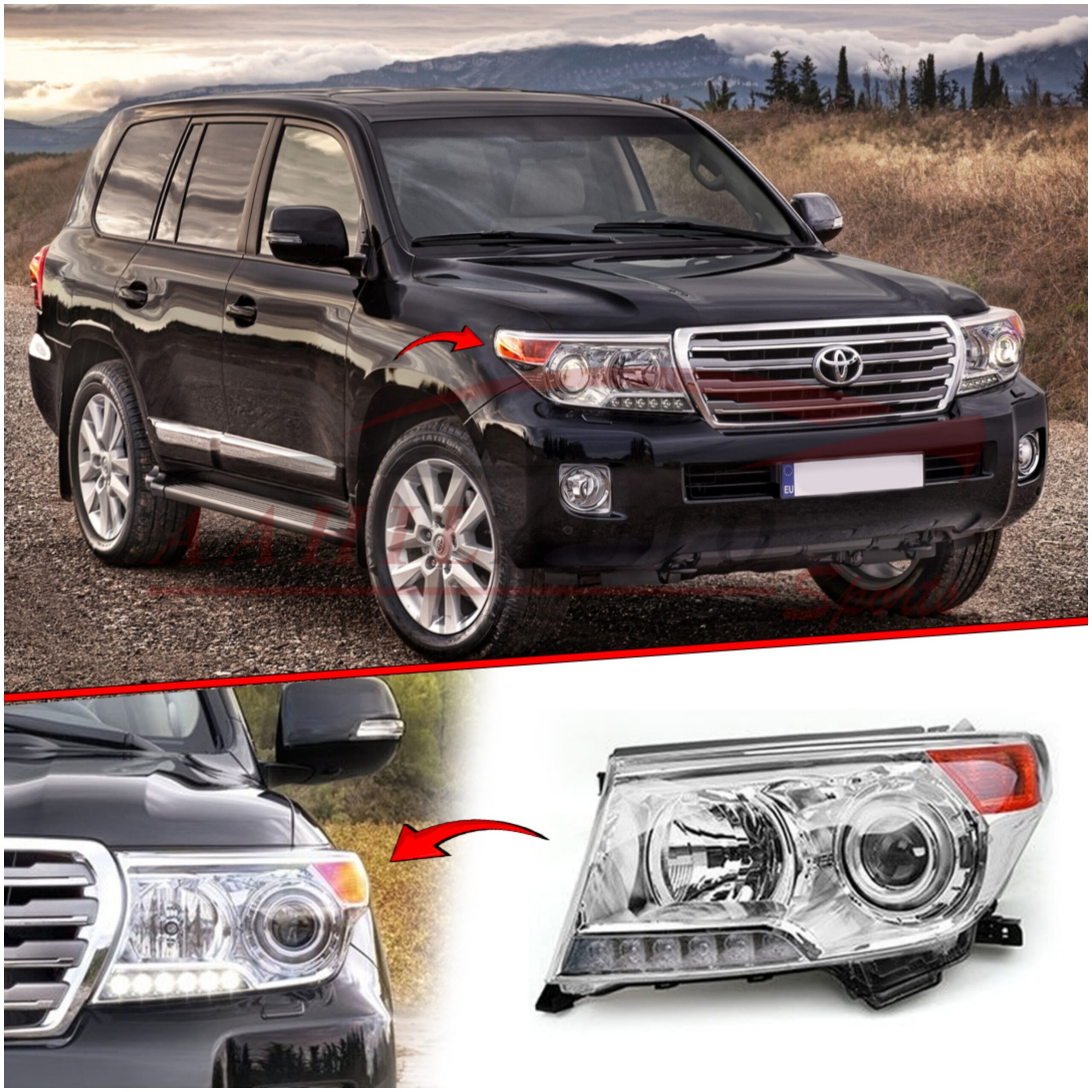 Toyota Land Cruiser FJ200 OEM Head Lamps 2016-2020 - Image 5
