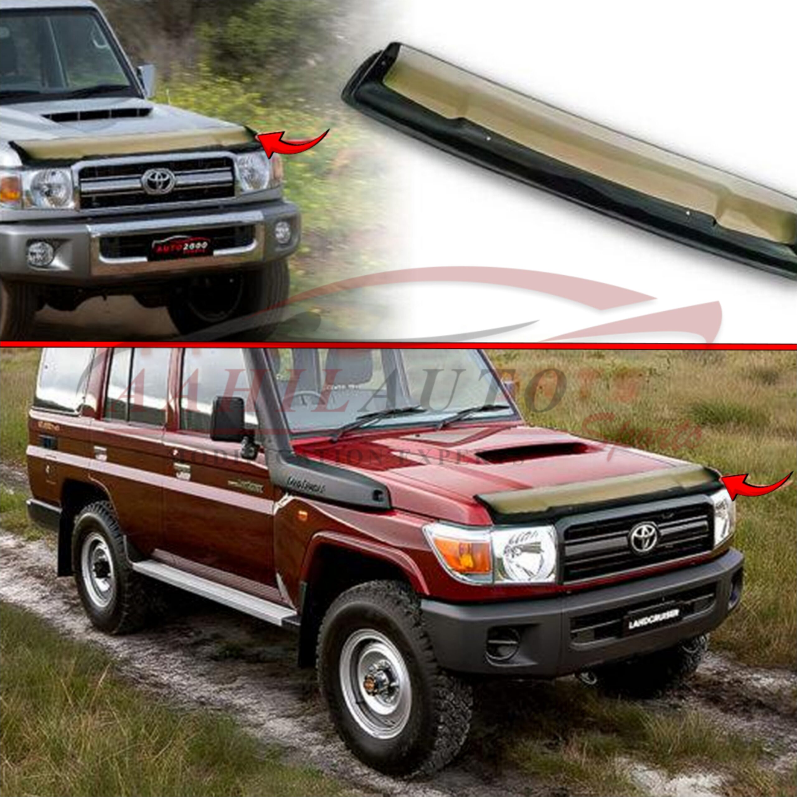 Toyota Land Cruiser FJ70 Bonnet Visor 1988-1995 - Image 3