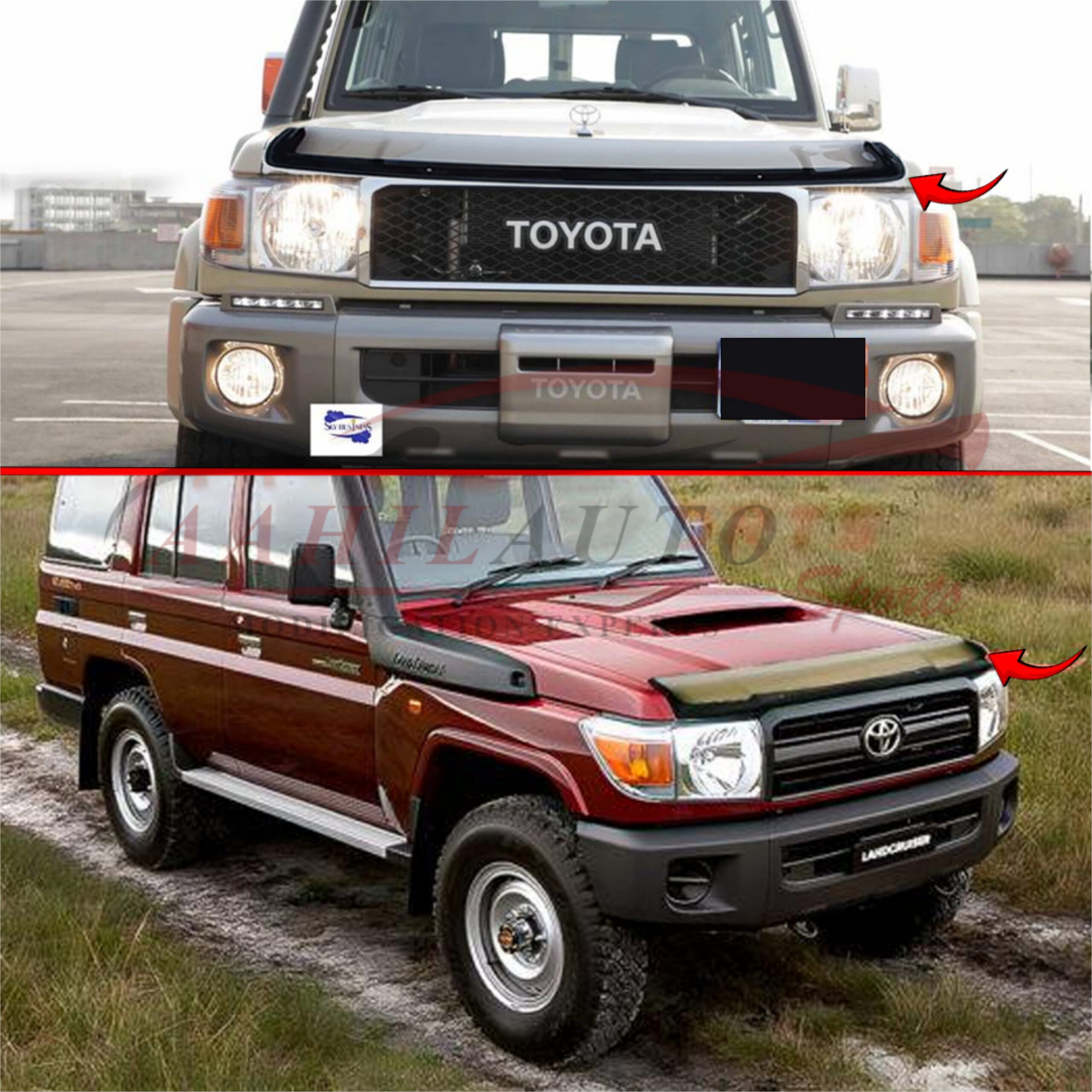 Toyota Land Cruiser FJ70 Bonnet Visor 1988-1995 - Image 4