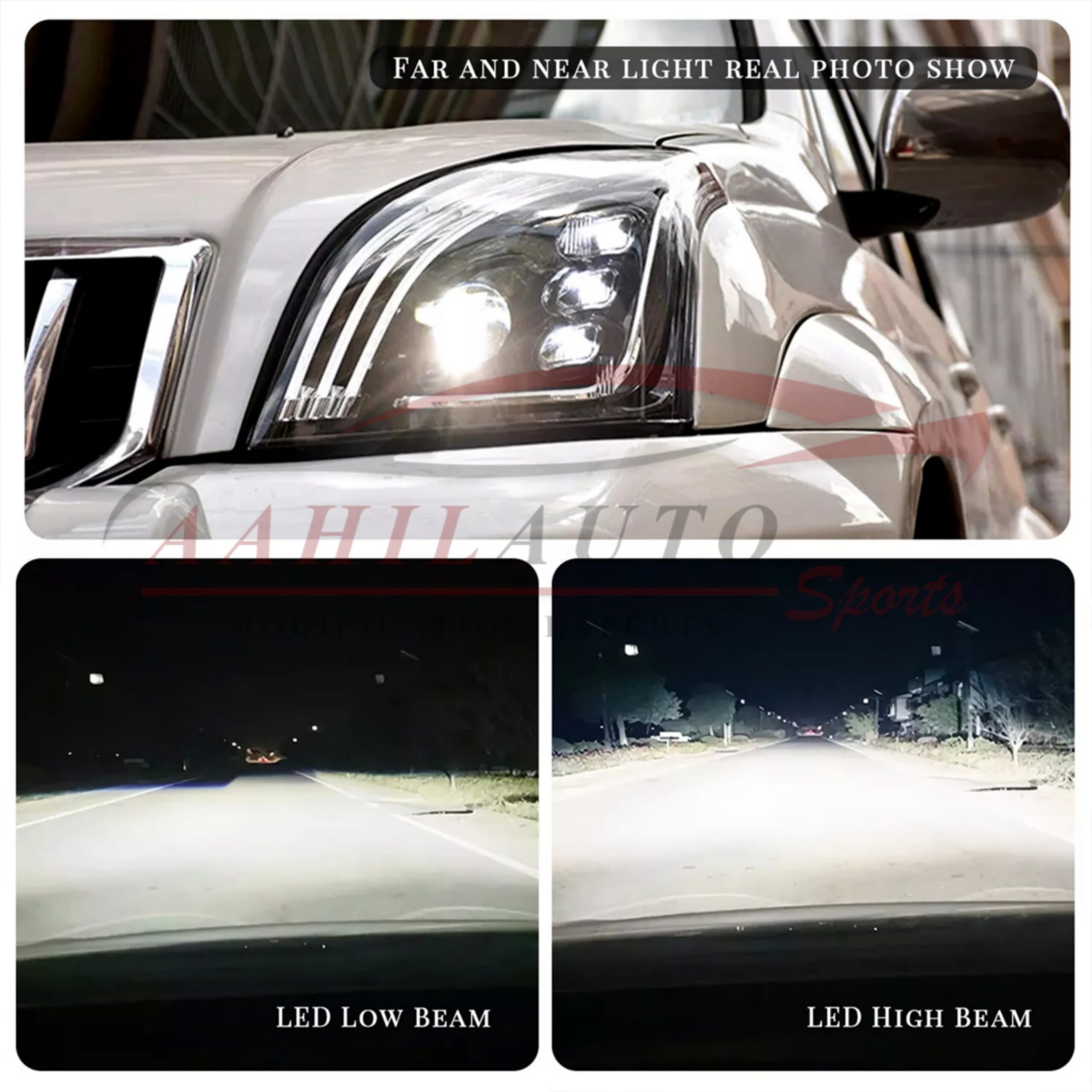 Toyota Prado FJ120 Head Light Mercedes Style 2002-2008 - Image 5