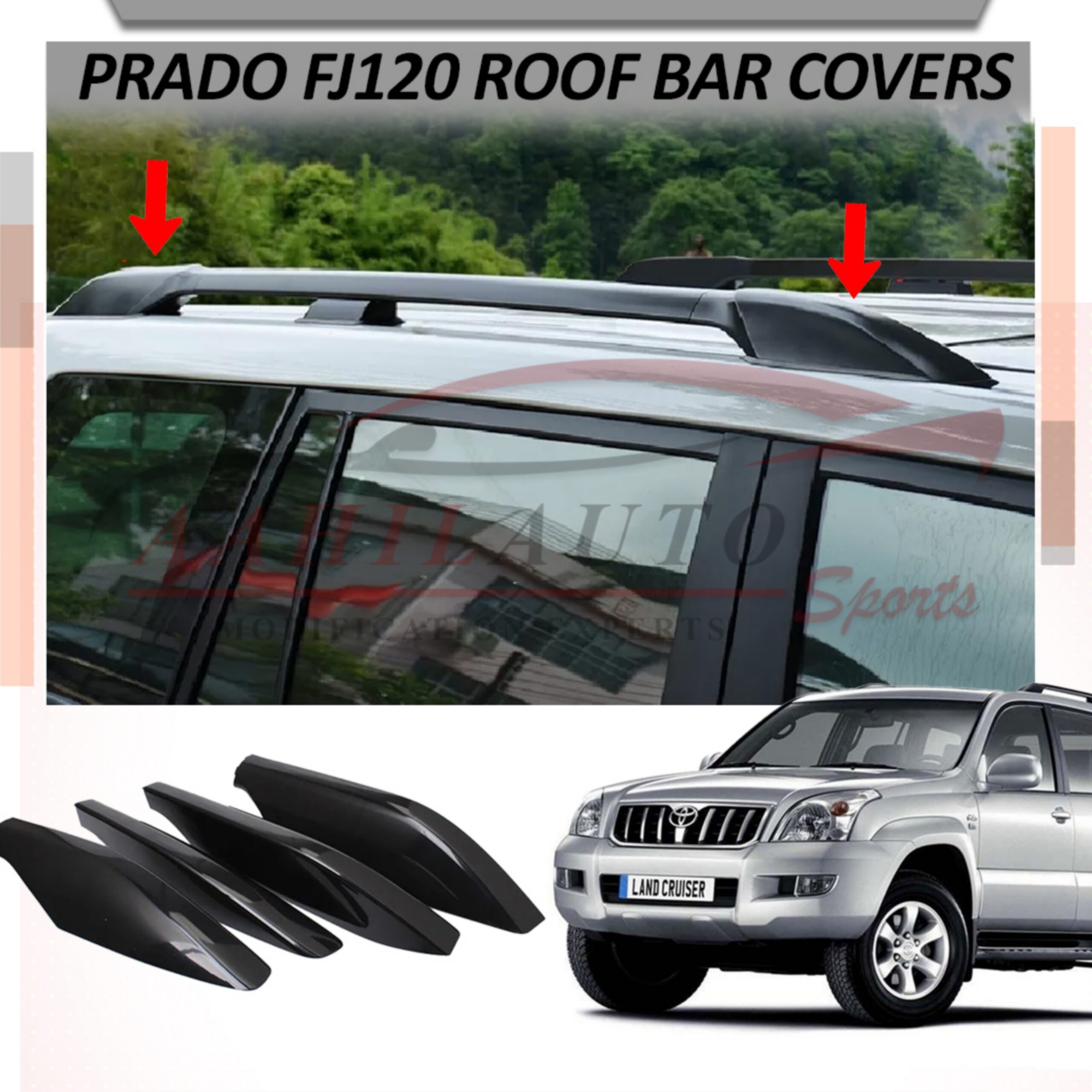 Toyota Prado Fj120 Roof Bar Covers 2002-2008