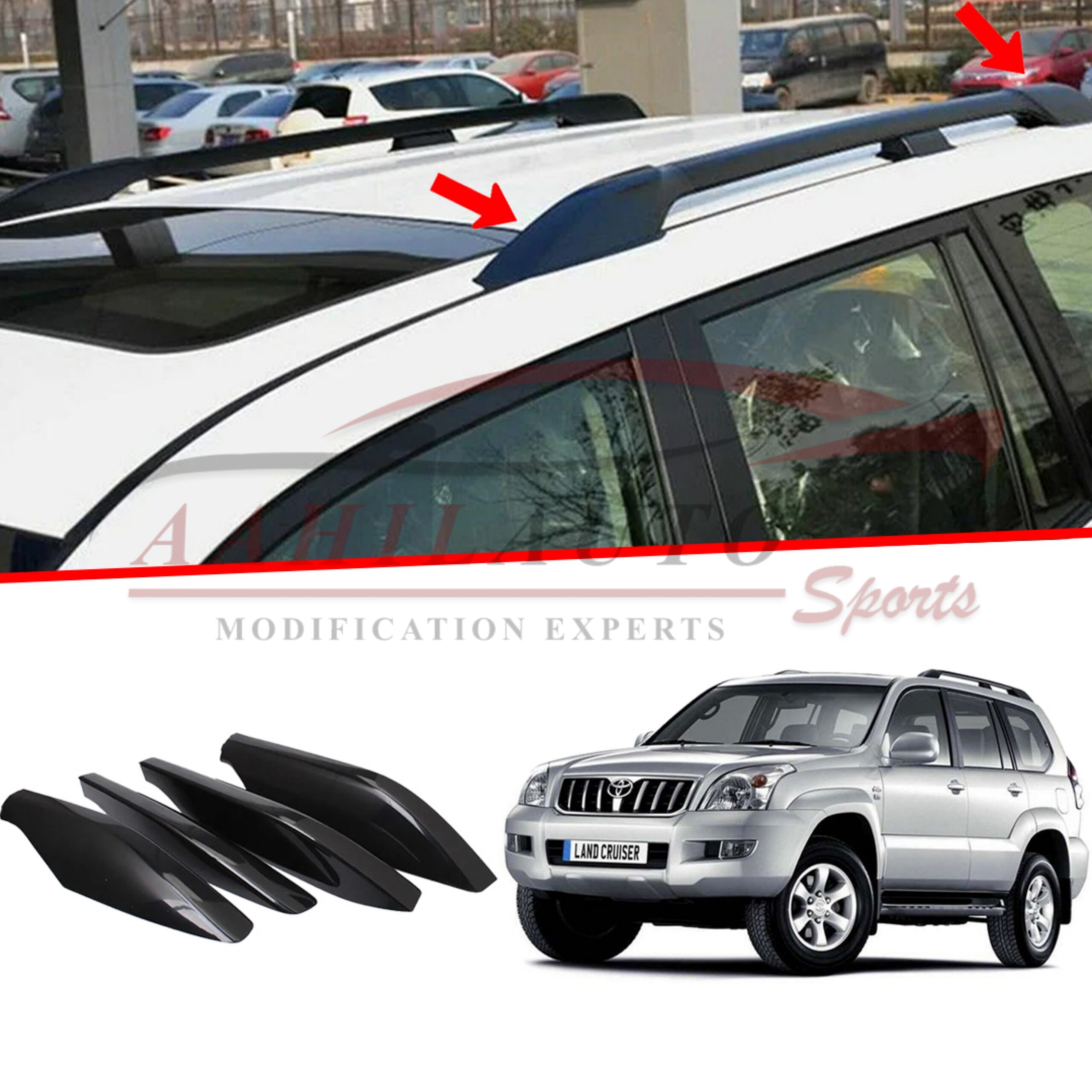 Toyota Prado Fj120 Roof Bar Covers 2002-2008 - Image 5