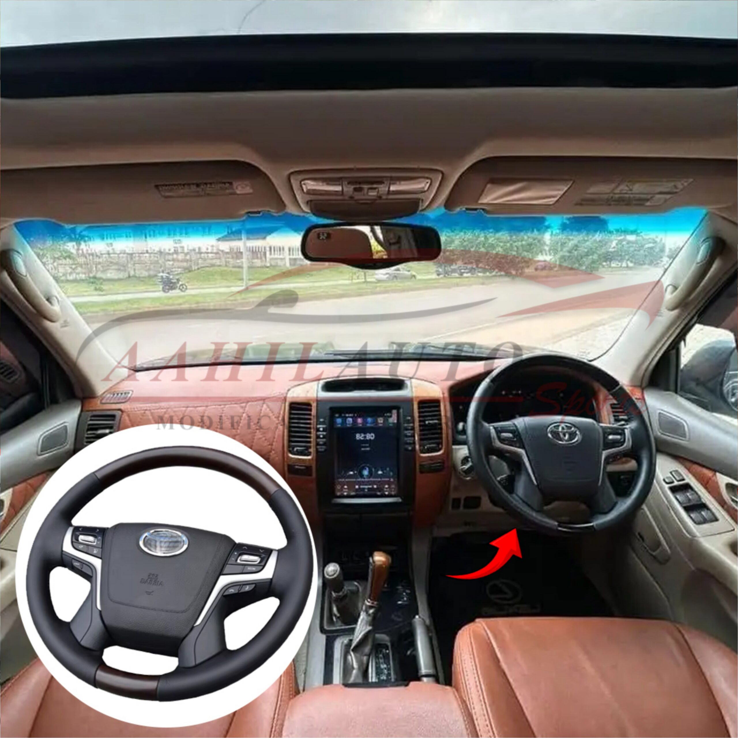 Toyota Land Cruiser Prado FJ120 Steering Wheel Model 2002-2009 - Image 3