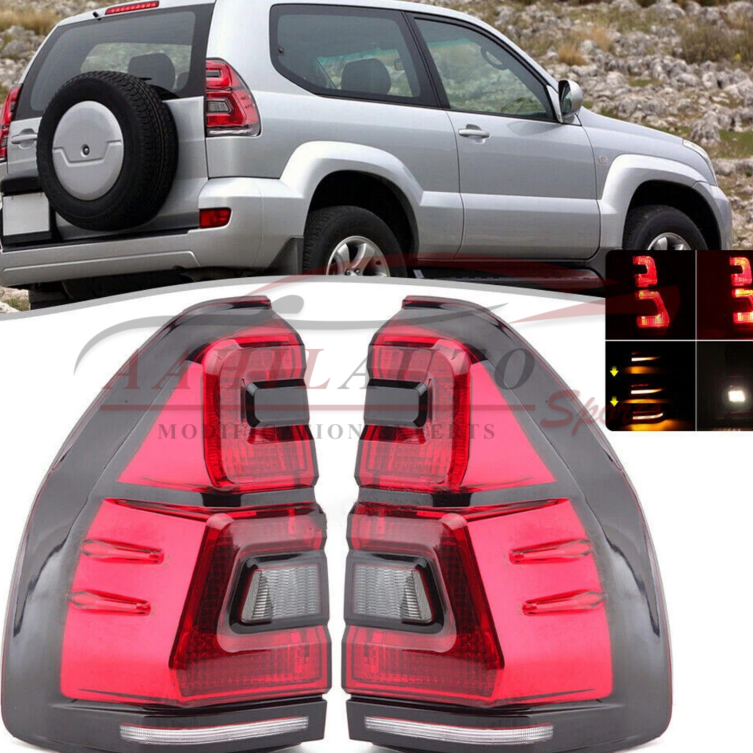 Toyota Prado FJ120 Back Light FJ160 Style Model 2002-2008 - Image 5