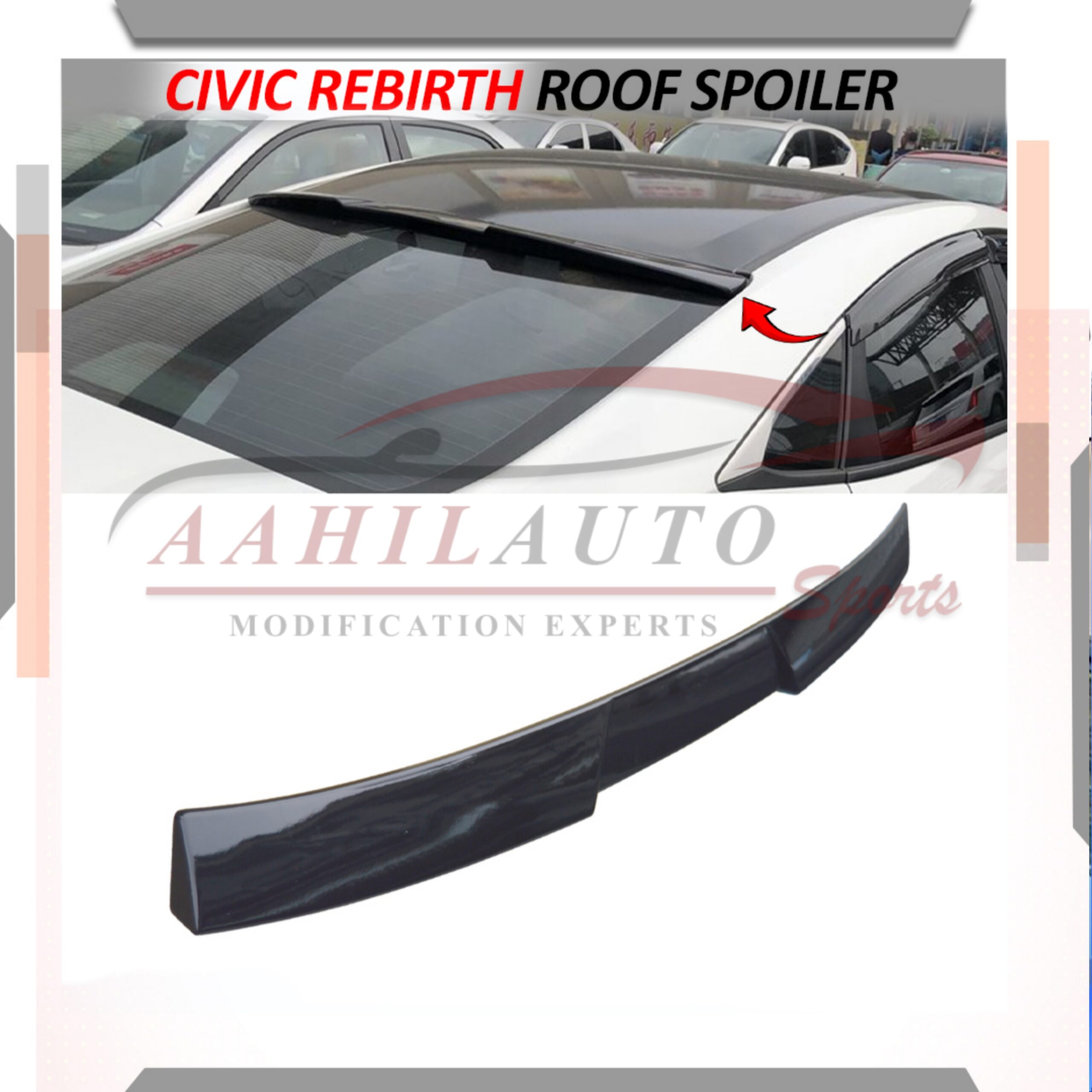 Honda Civic Rebirth Roof Spoiler 2012 - 2015