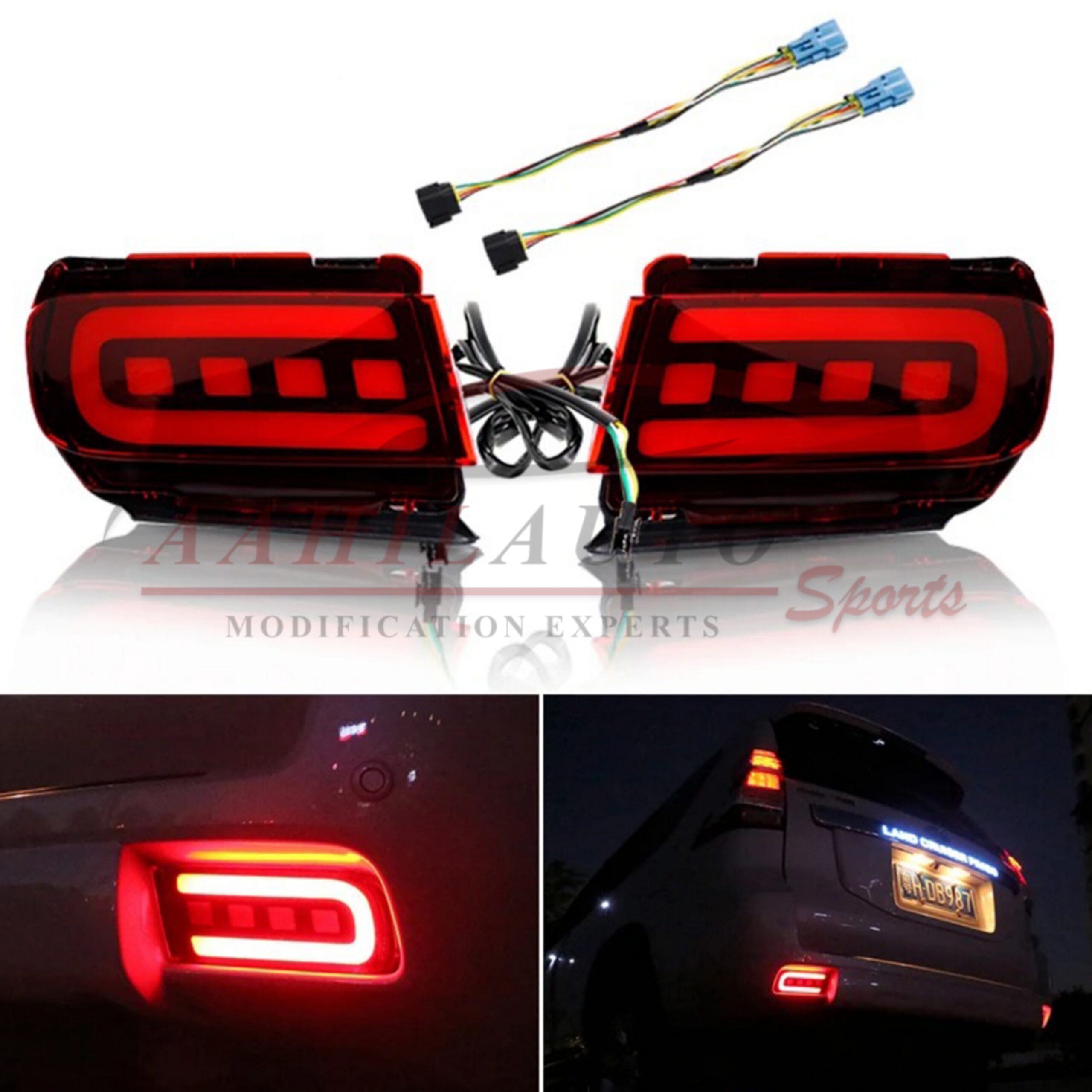 Toyota Prado FJ150 Back Bumper Reflector Lava Style Red Model 2009-2021 - Image 6