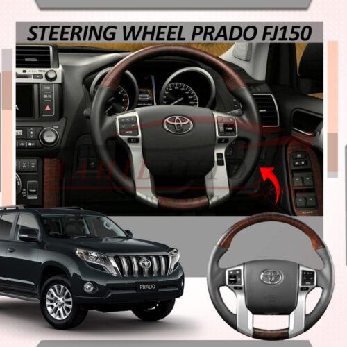 Toyota Land Cruiser Wooden Steering Wheel Beige + Light Wood