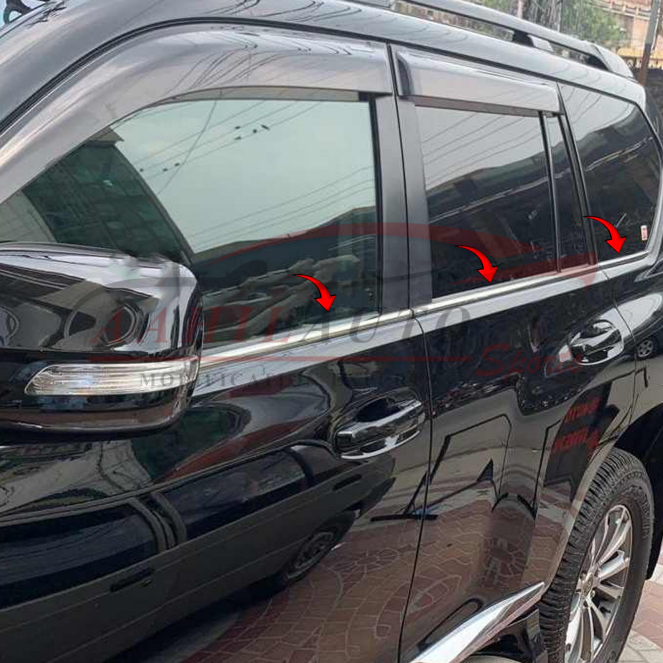 Buy Toyota Prado FJ150 Weather Strips Chrome 2009-2023 - Image 3