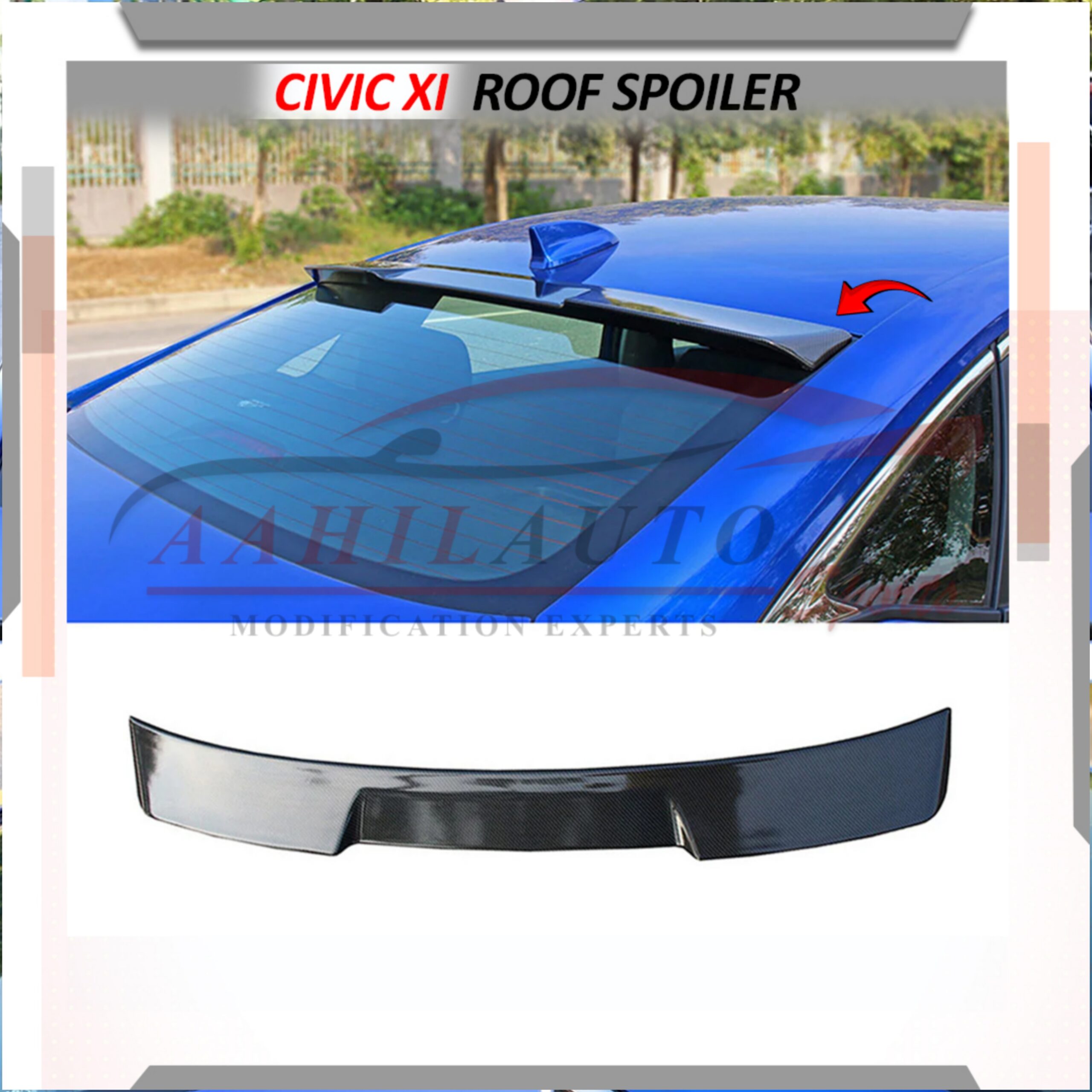 Honda Civic Rear Roof Spoiler - Model 2022-2023