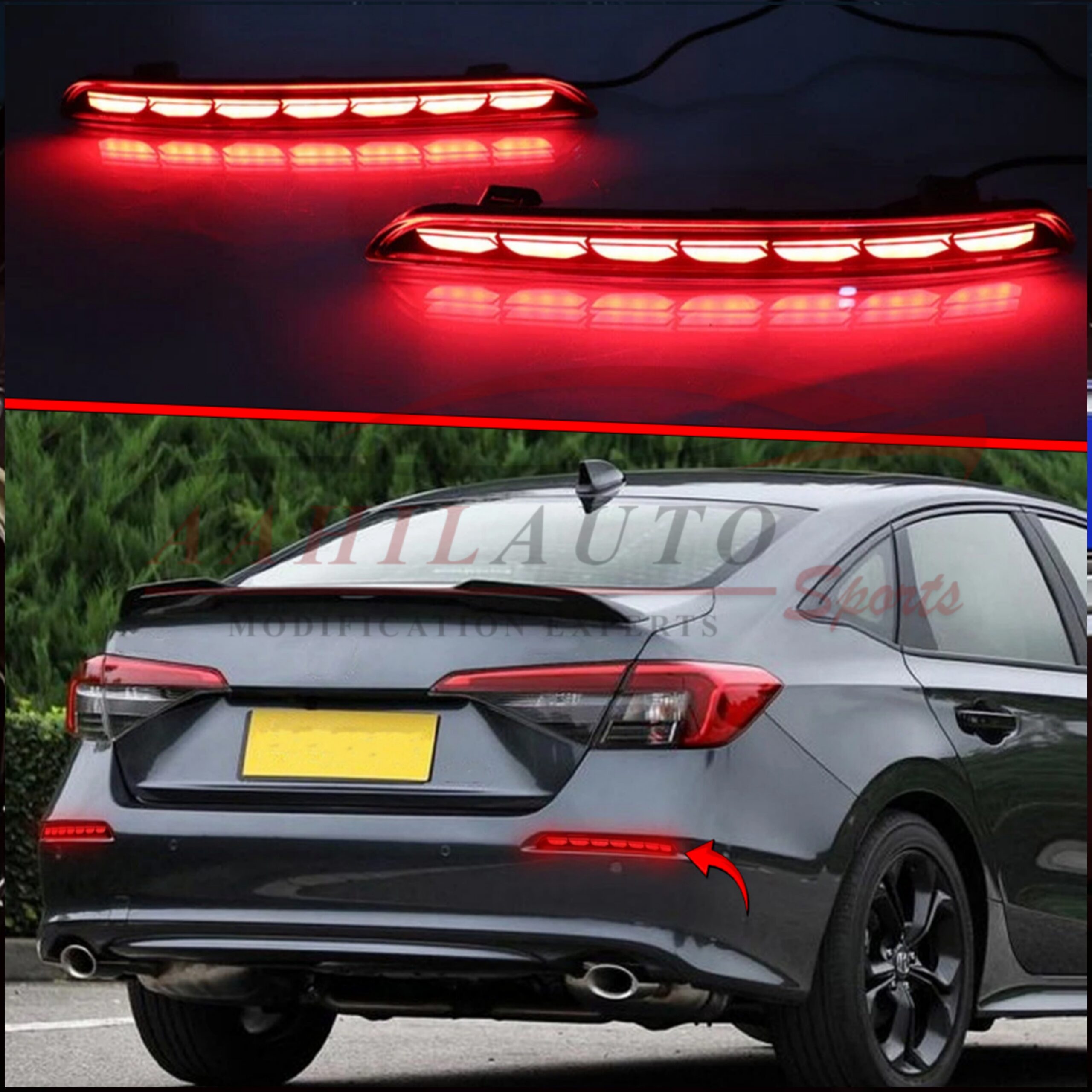 Honda Civic Rear Bumper Reflector 2022-2025 - Image 3