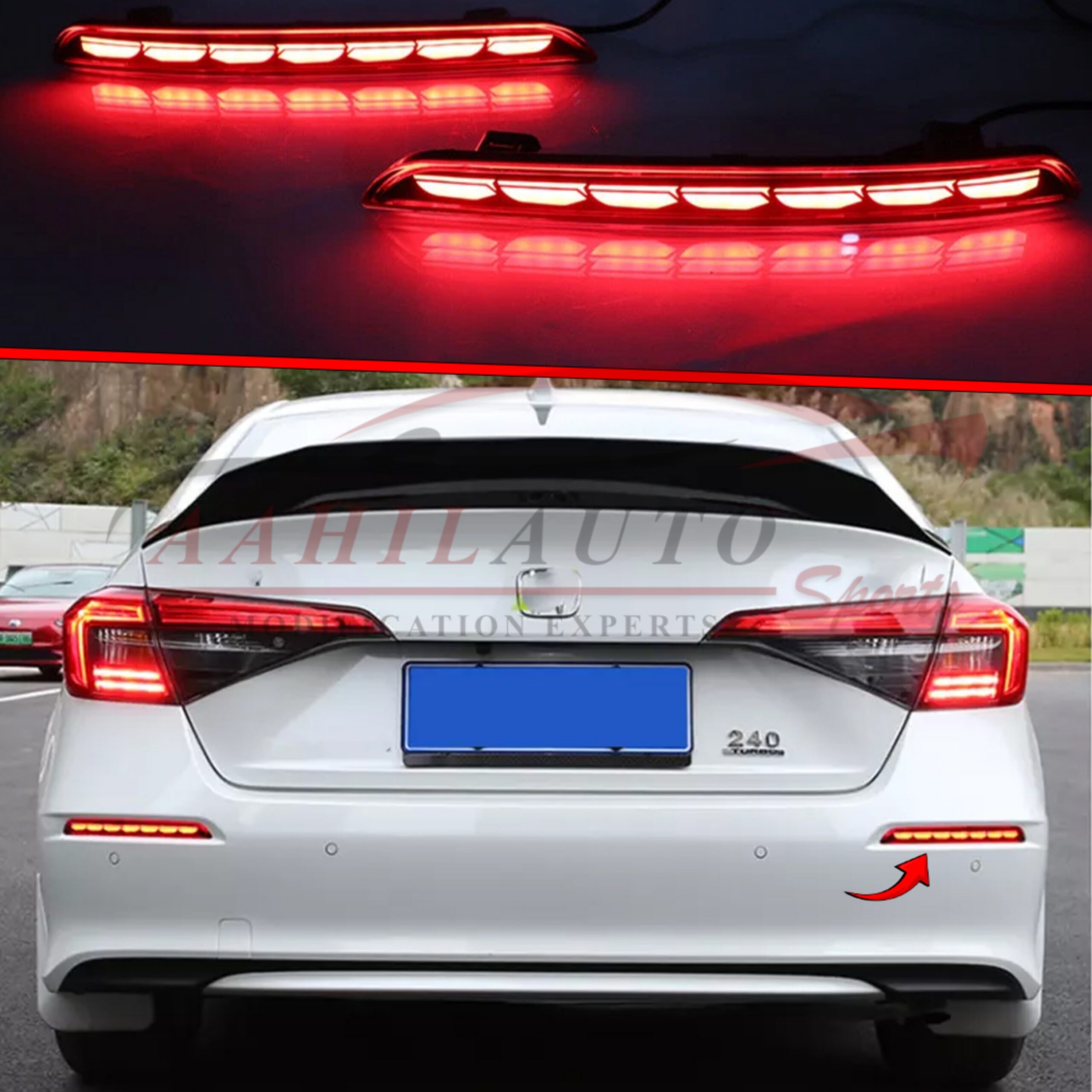 Honda Civic Rear Bumper Reflector 2022-2025 - Image 7