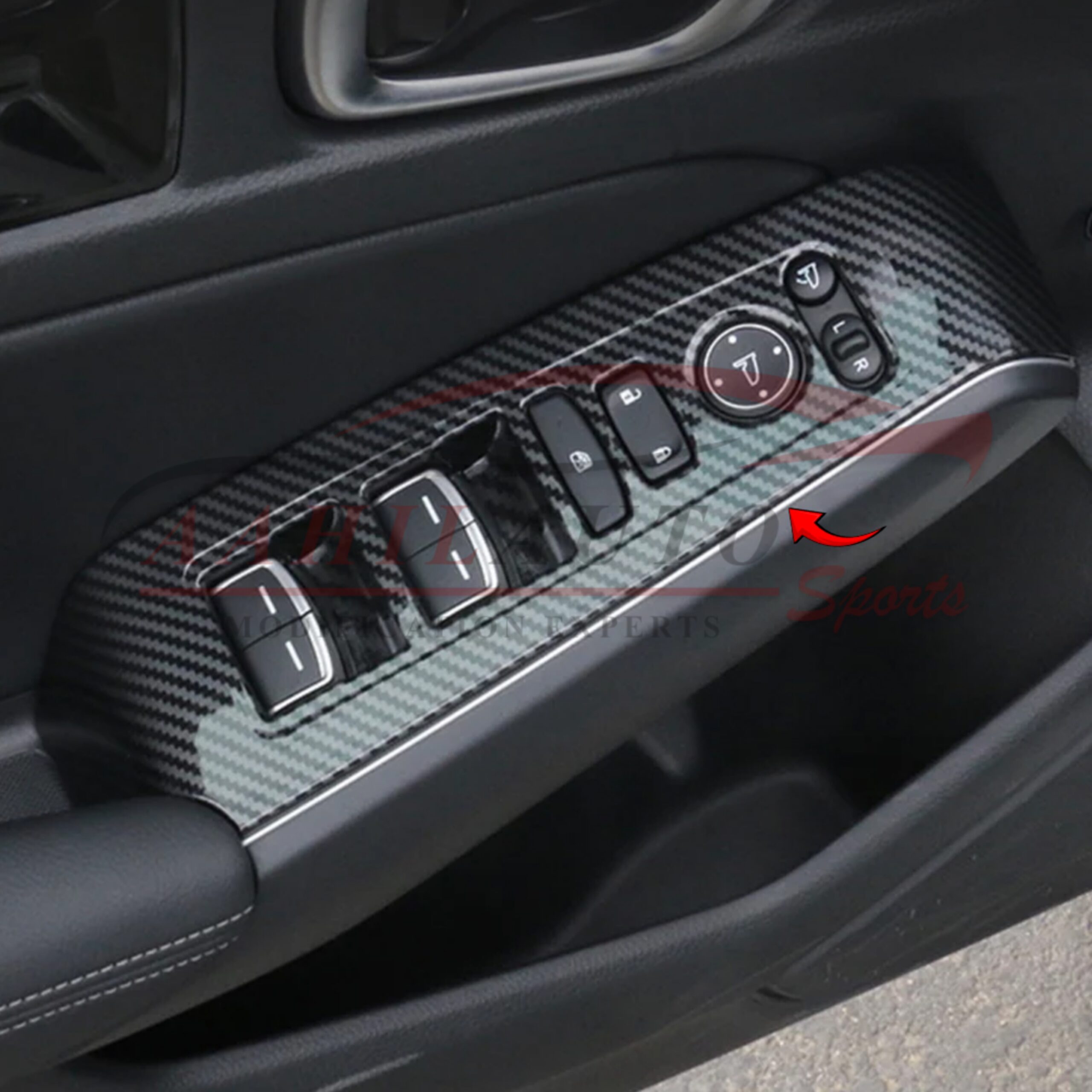 Honda Civic Sedan All Interior Carbon Fiber Trims & Accessories Kit 2022 - Image 5