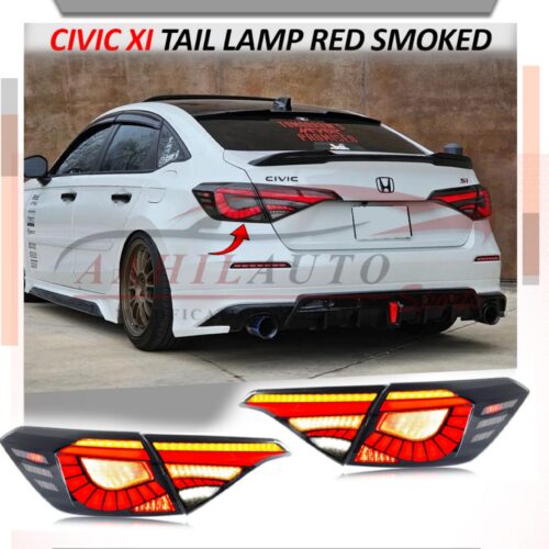Honda Civic 2022 Red Smoke Led Taillights For 11th Gen 2022-2025