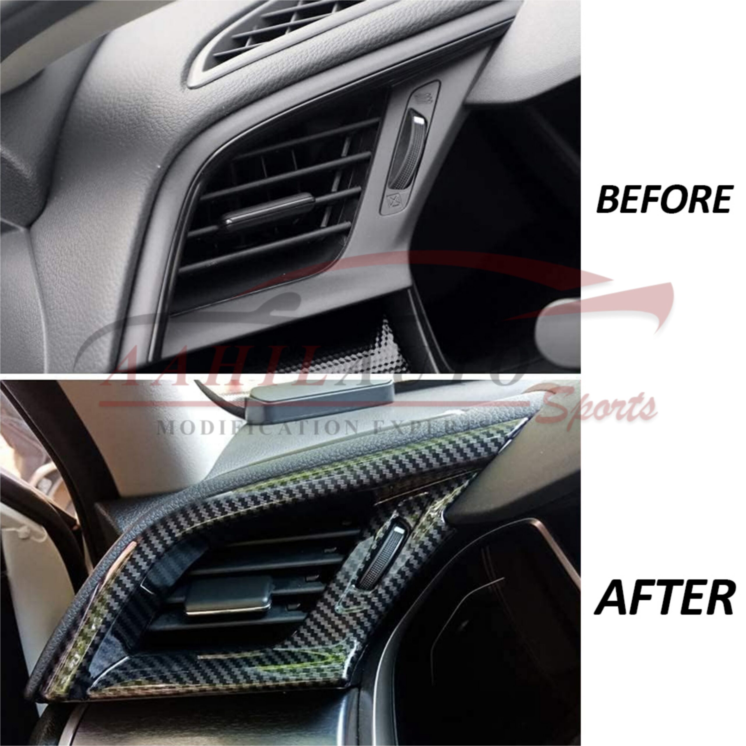 Honda Civic X AC Vent Carbon Fiber Trims 2016 - 2021 - Image 5