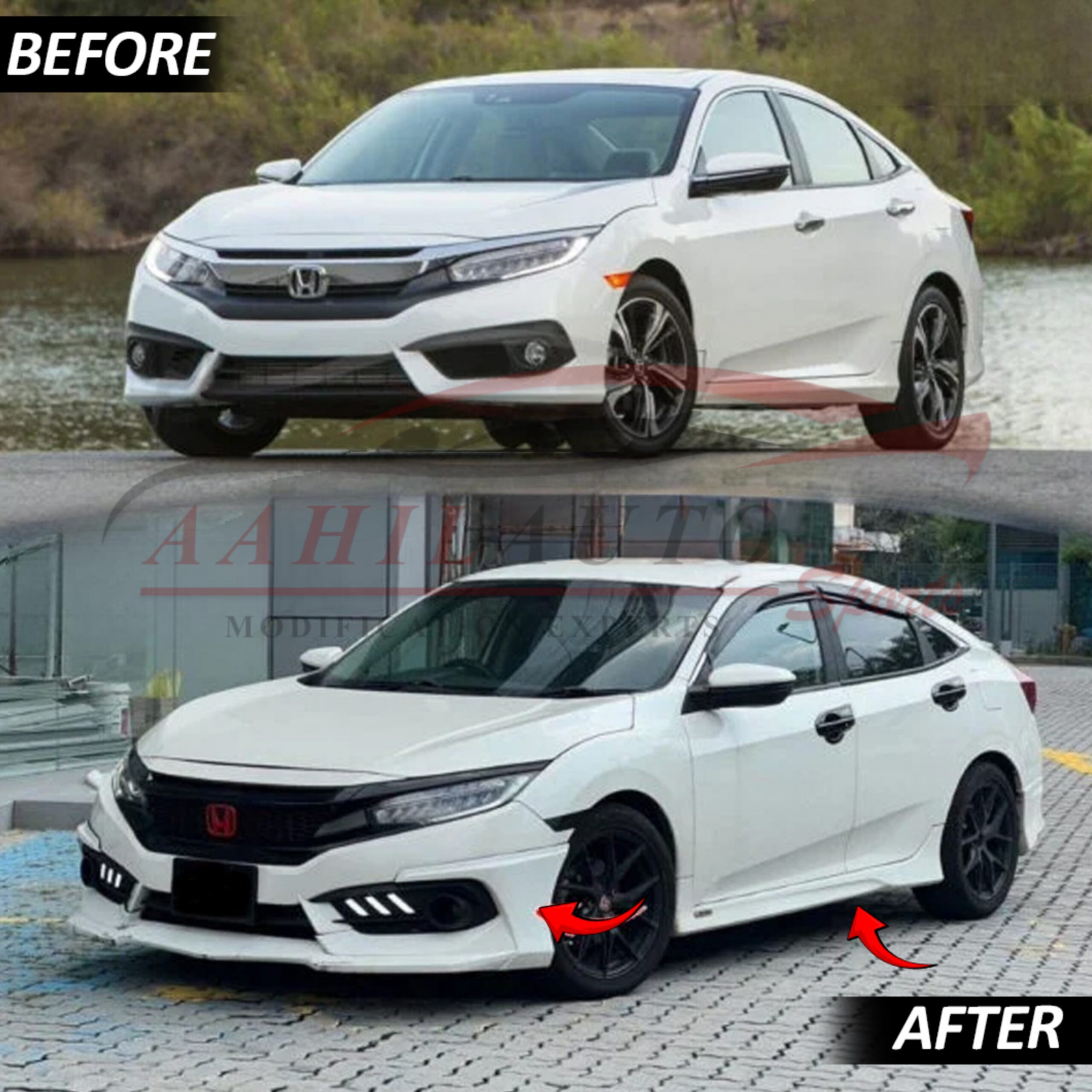 Honda Civic X Ativus Body Kit / Bodykit - 4 Pieces For 2016 - 2021 - Image 3
