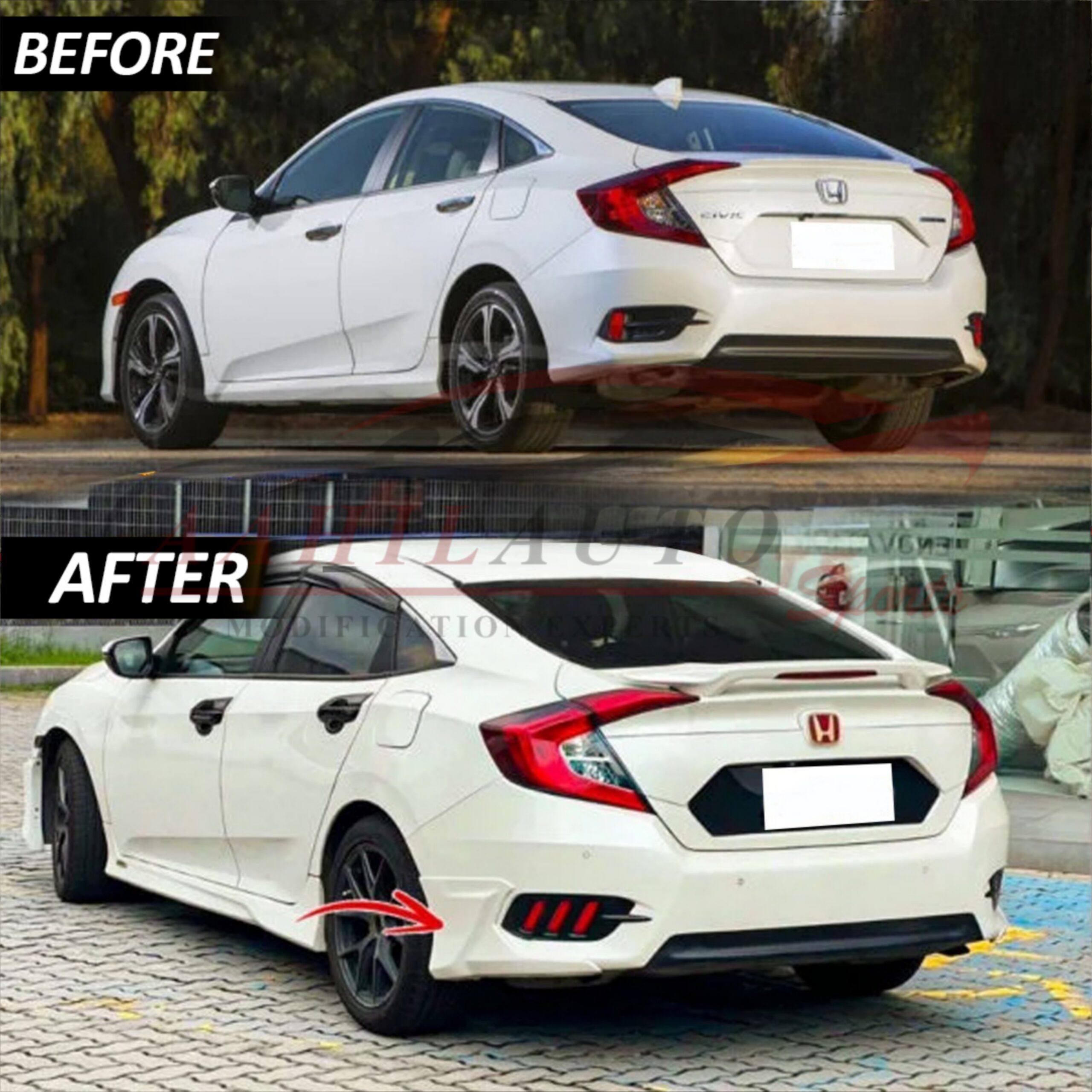 Honda Civic X Ativus Body Kit / Bodykit - 4 Pieces For 2016 - 2021 - Image 4