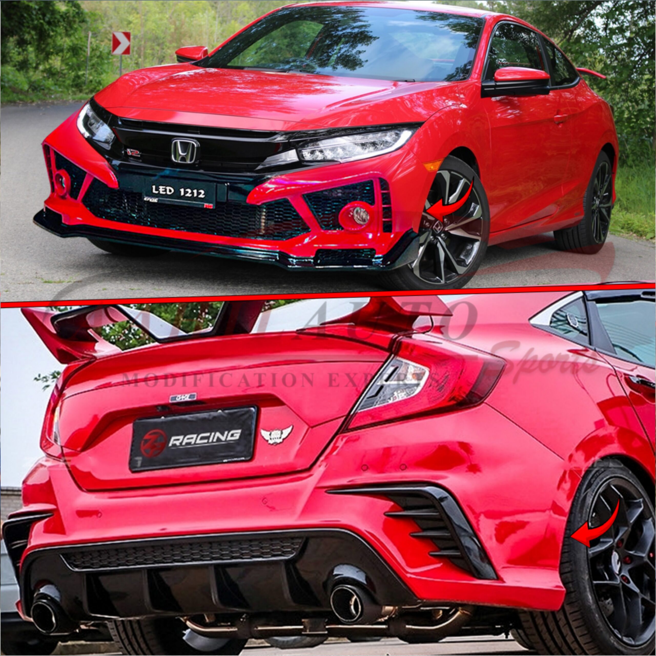Honda Civic X Body Kit FC 450 Version V3 Model 2016-2021 - Image 4