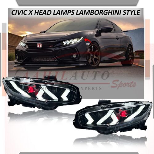 Honda Civic X Carbon Fiber Interior Door Handles Trim