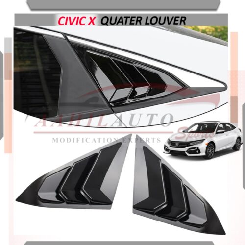 Honda Civic X Quarter Louver Black Model 2016-2021