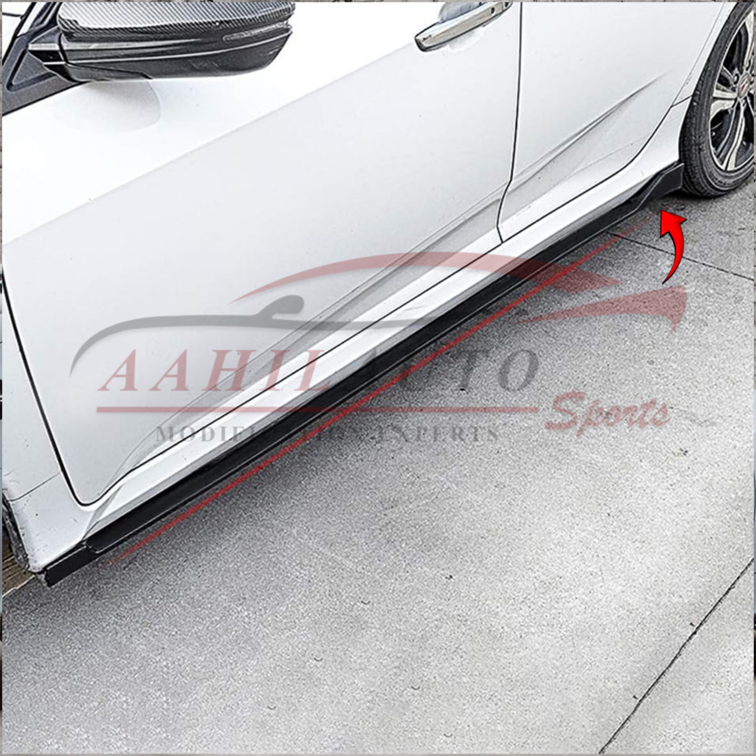 Honda Civic X OEM Side Skirts - Model 2016-2021 - Image 4