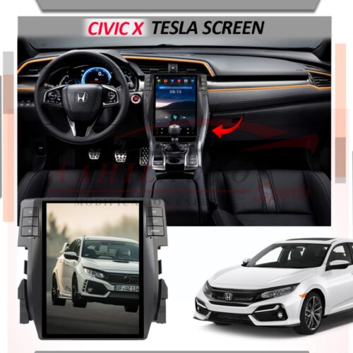 Honda Civic Tesla Style Android Multimedia For 2016 – 2021