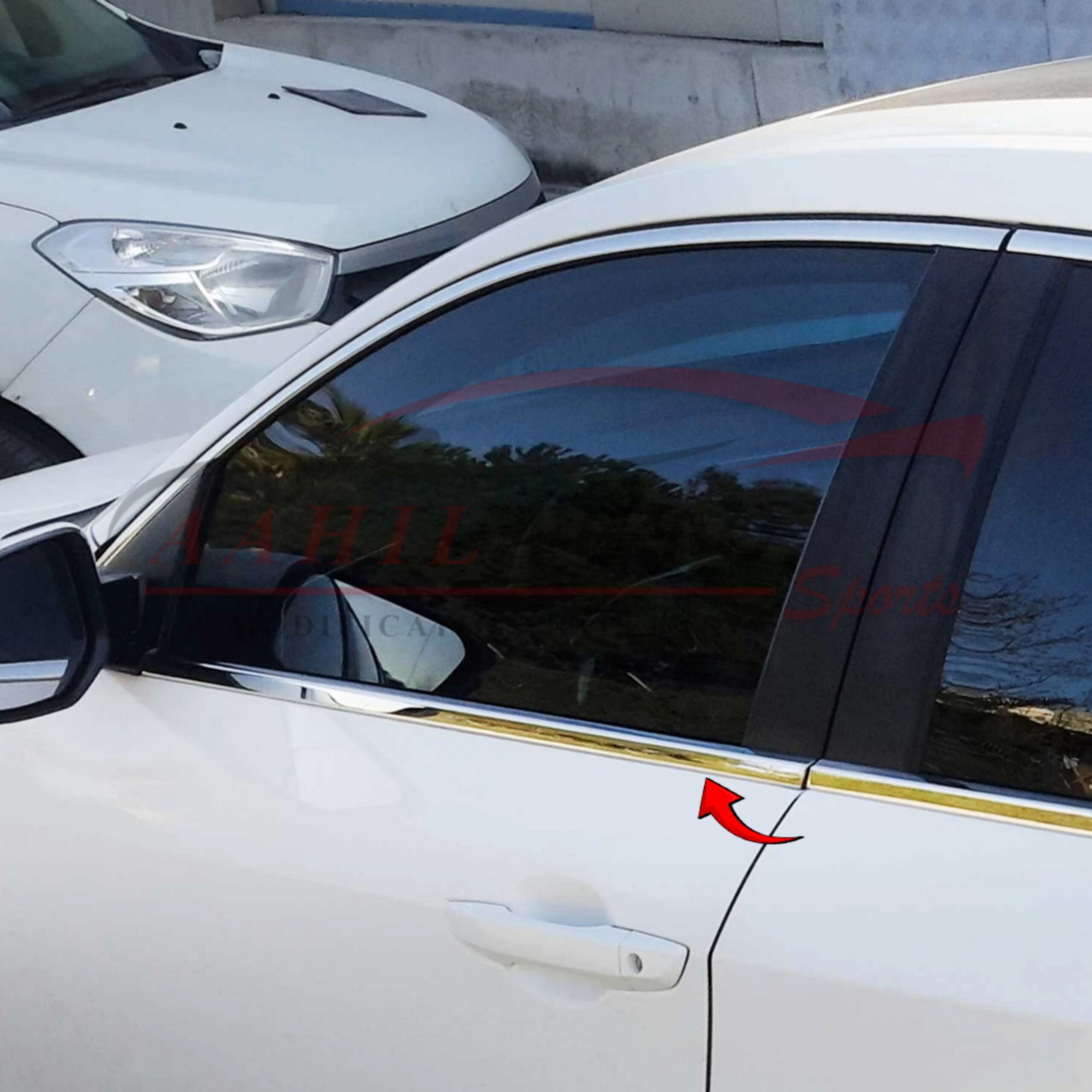 Honda Civic Window Chrome Weather Strips 6 Pcs - Model 2016-2021 - Image 5