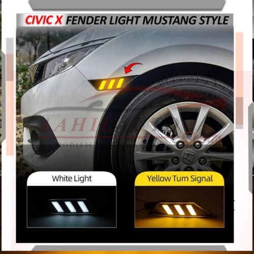 Honda Civic X Mustang Style Fender Light 2016-2021