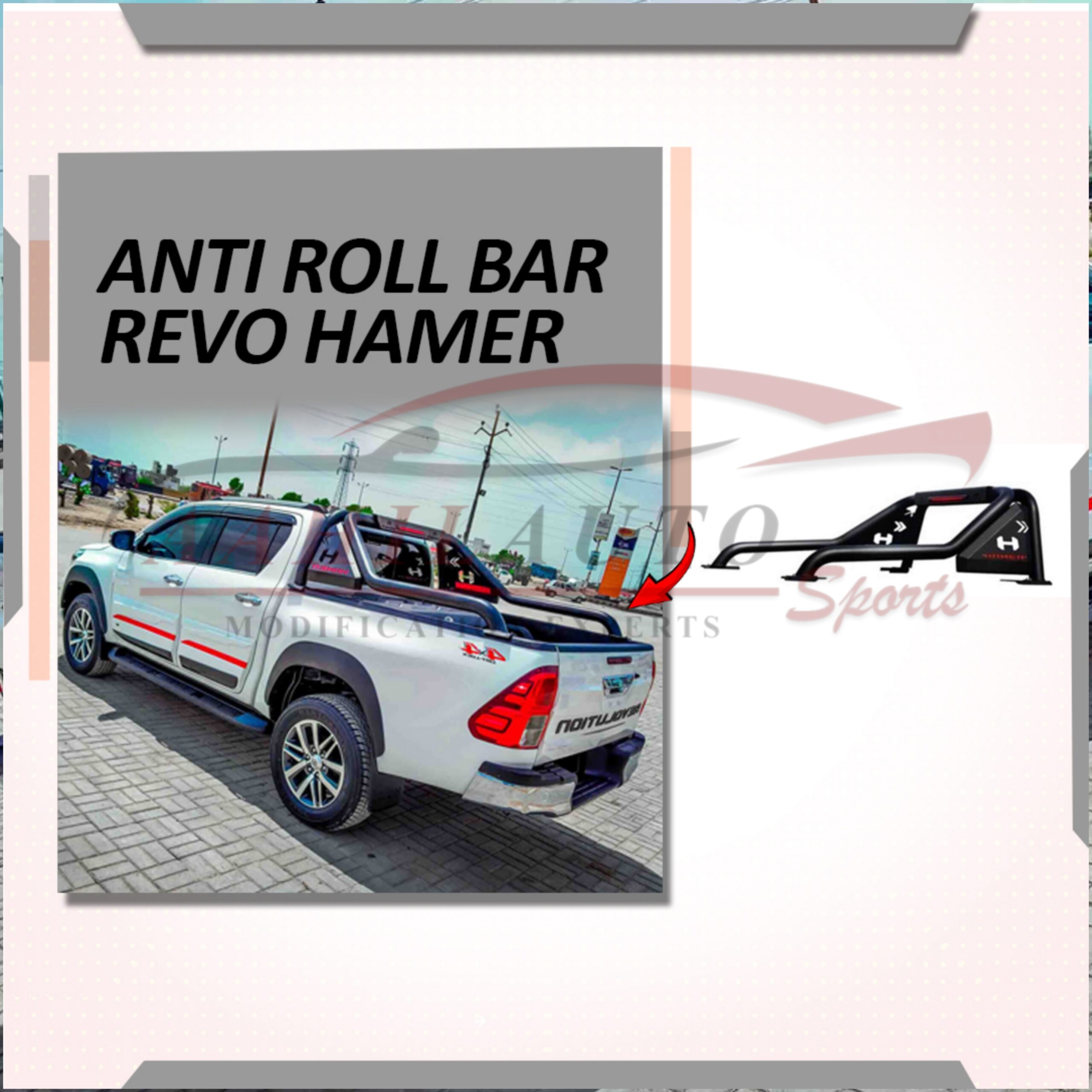 New Toyota Hilux Revo Anti Roll Bar Double Pipe Hamer 2016-2022