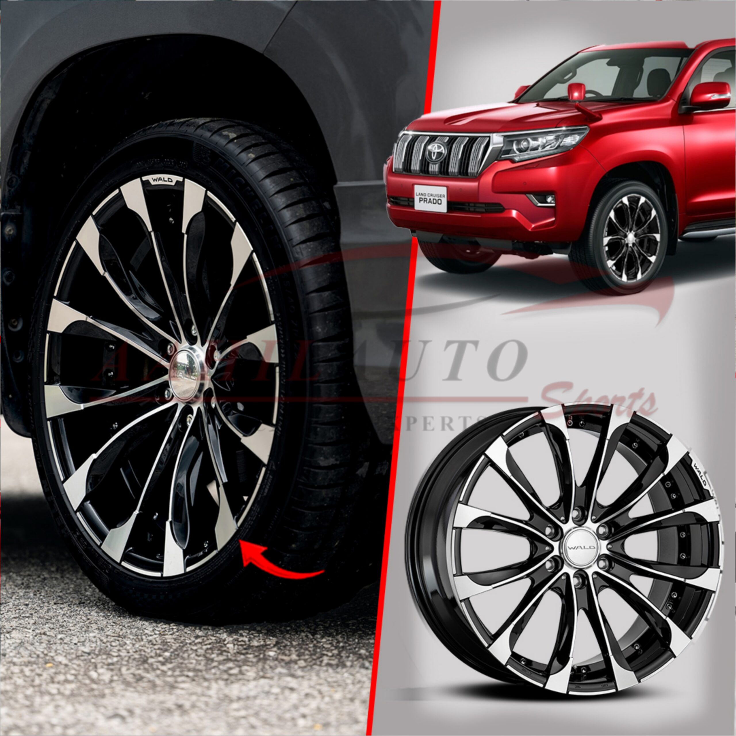 Toyota Land Cruiser Wald Style Alloy Rim 20 Inches Version 2 (Set of 4) - Model 2017-2021 - Image 5