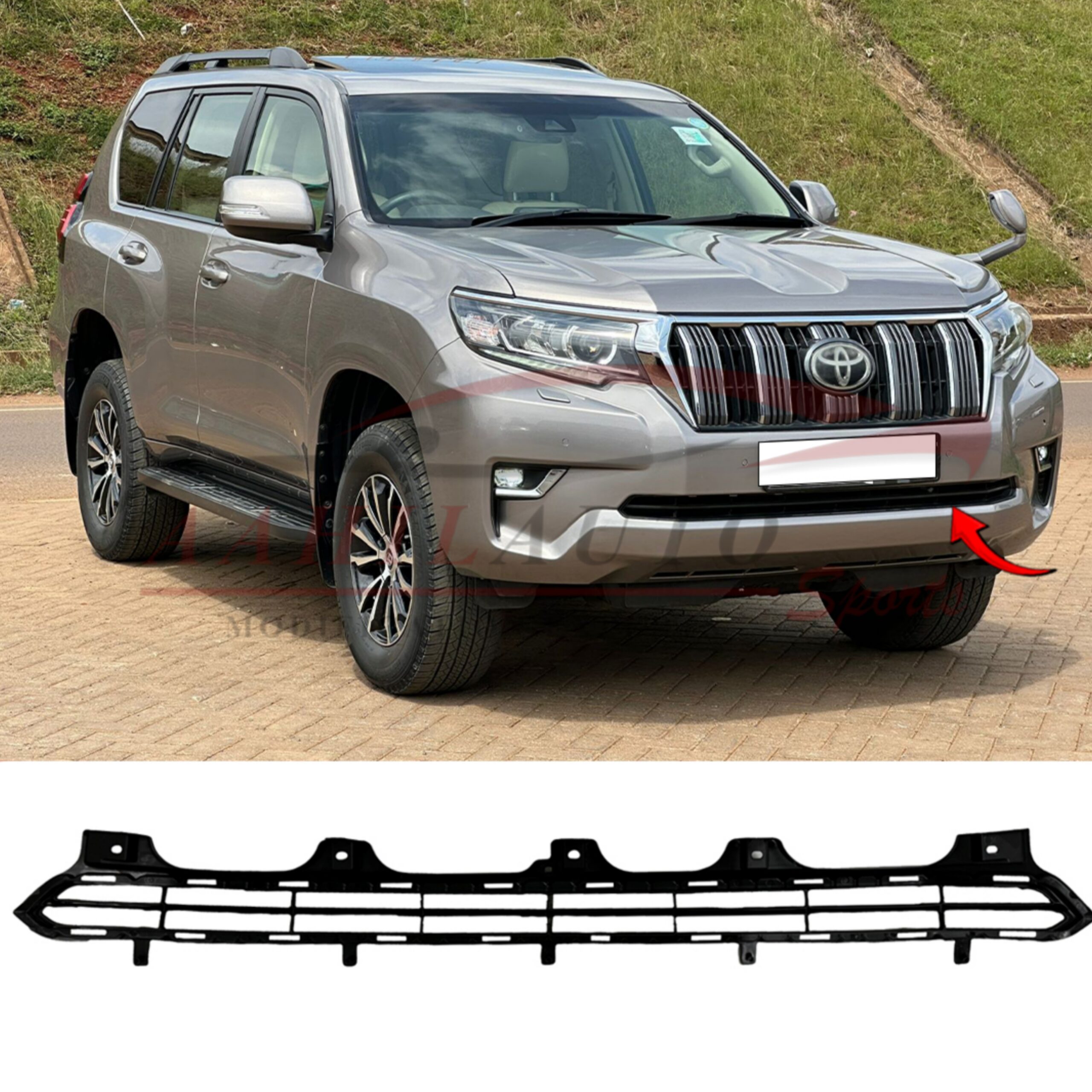 Toyota Prado FJ160 Front Bumper Lower Grill 2017-2024 - Image 4