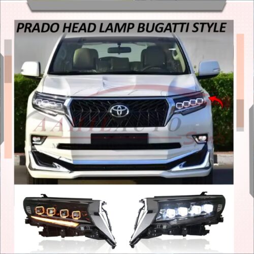 Toyota Prado FJ150 Head Light Bugatti Style Model 2017-2023