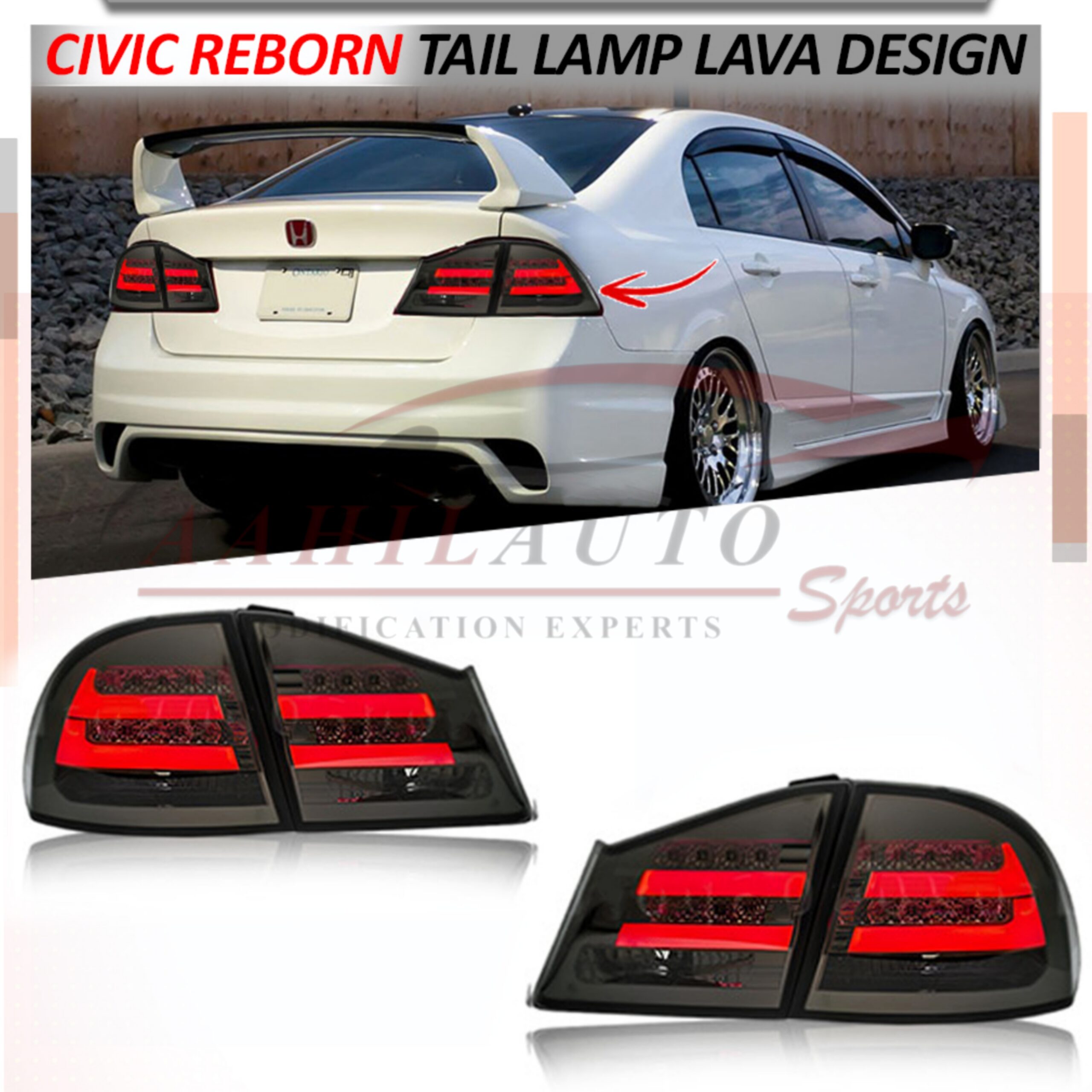 Honda Civic Reborn SMOKE LED Bar Taillights - China