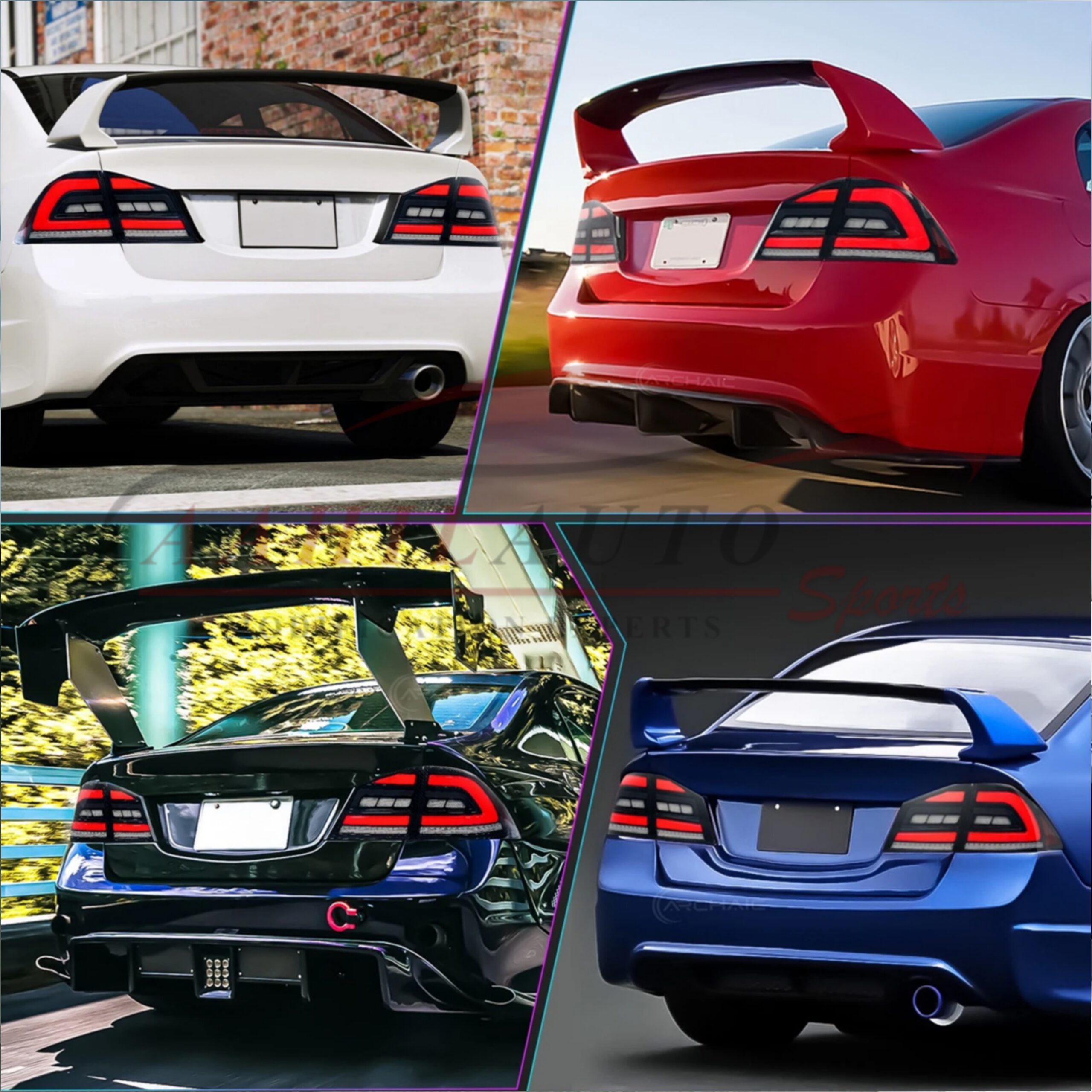 Honda Civic Reborn Tail Lights Backlights 2006-2011 - Image 6