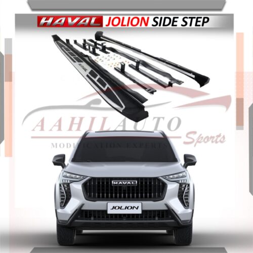 Side Step / Foot Board Version 01 Design Oem Fitting Haval Jolion Aluminium Material Without Border Without Light Haval Logo 02 Pcs/Set Black/Silver