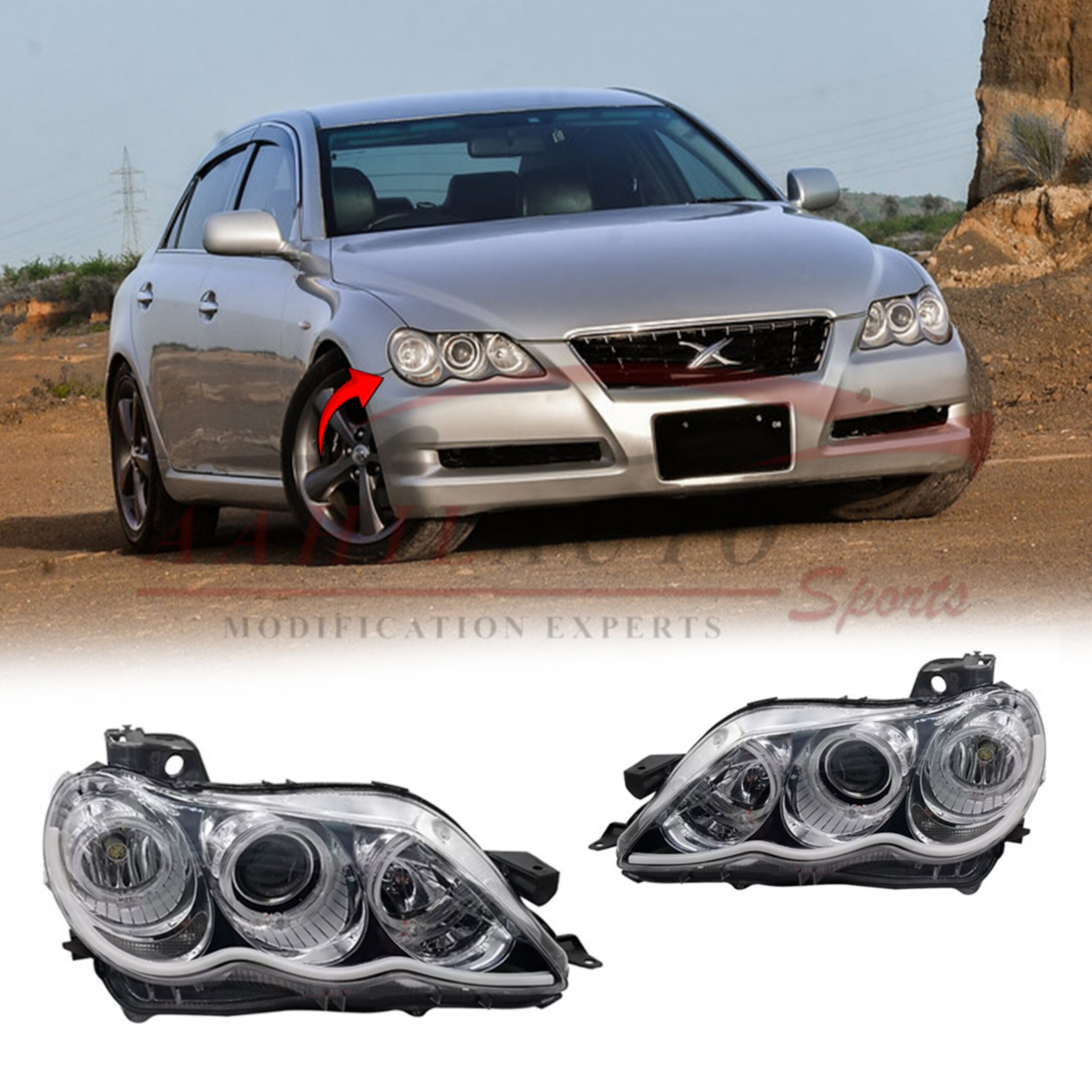 Toyota Mark X Head Lamp 2004-2009 - Image 3