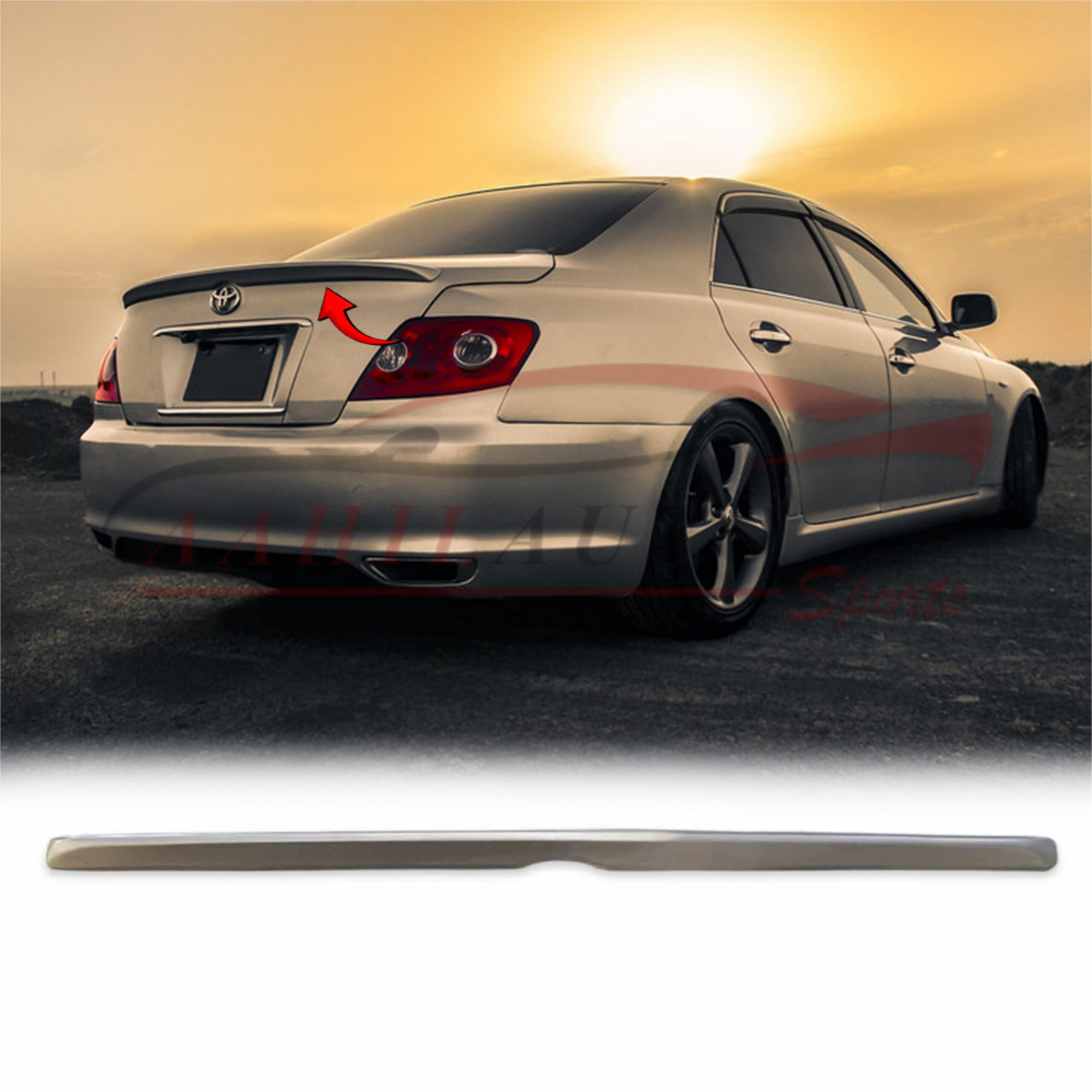 Toyota Mark X Trunk Spoiler For 2004 - 2009 - Image 4