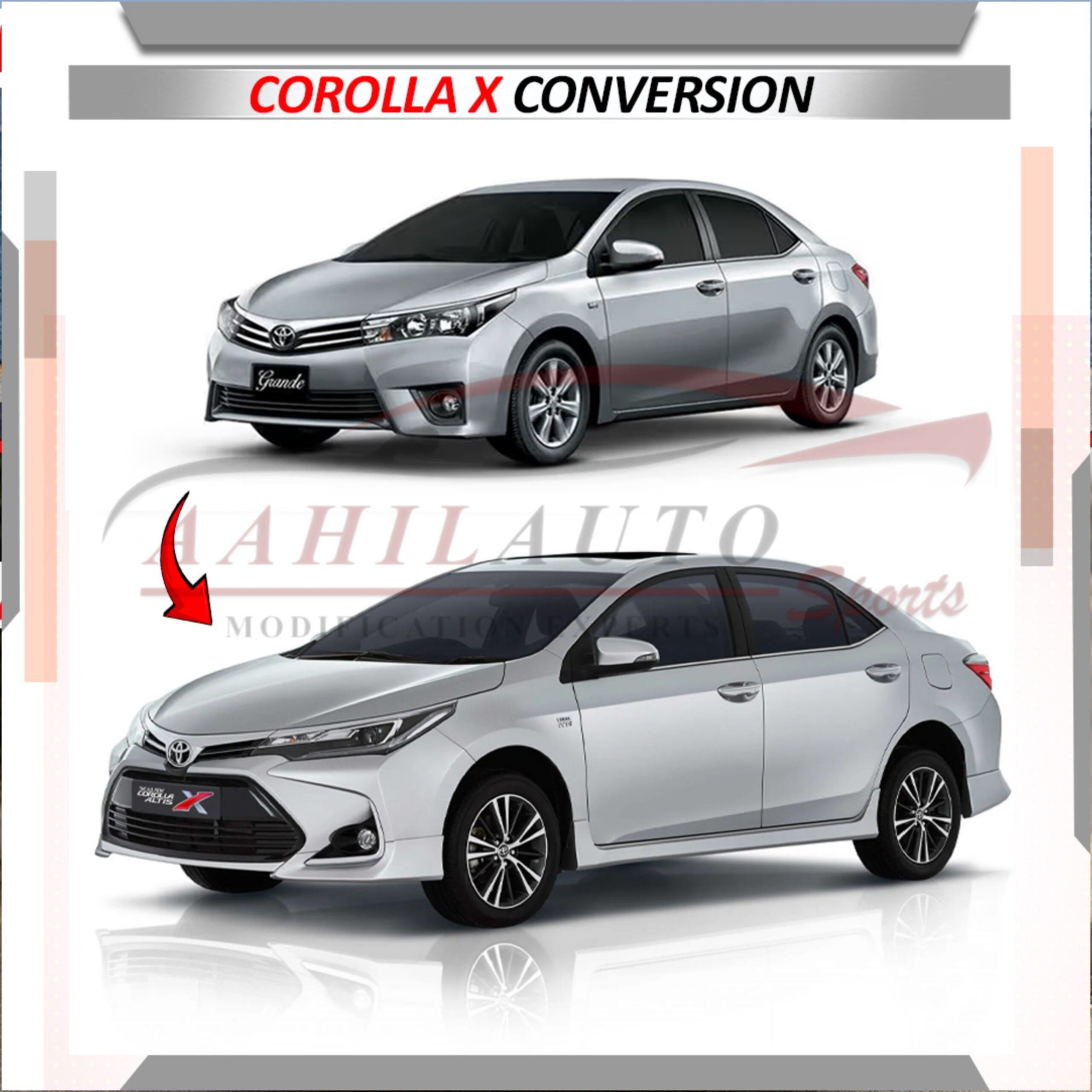 Toyota Corolla 2017 Conversion into Corolla-X 2023