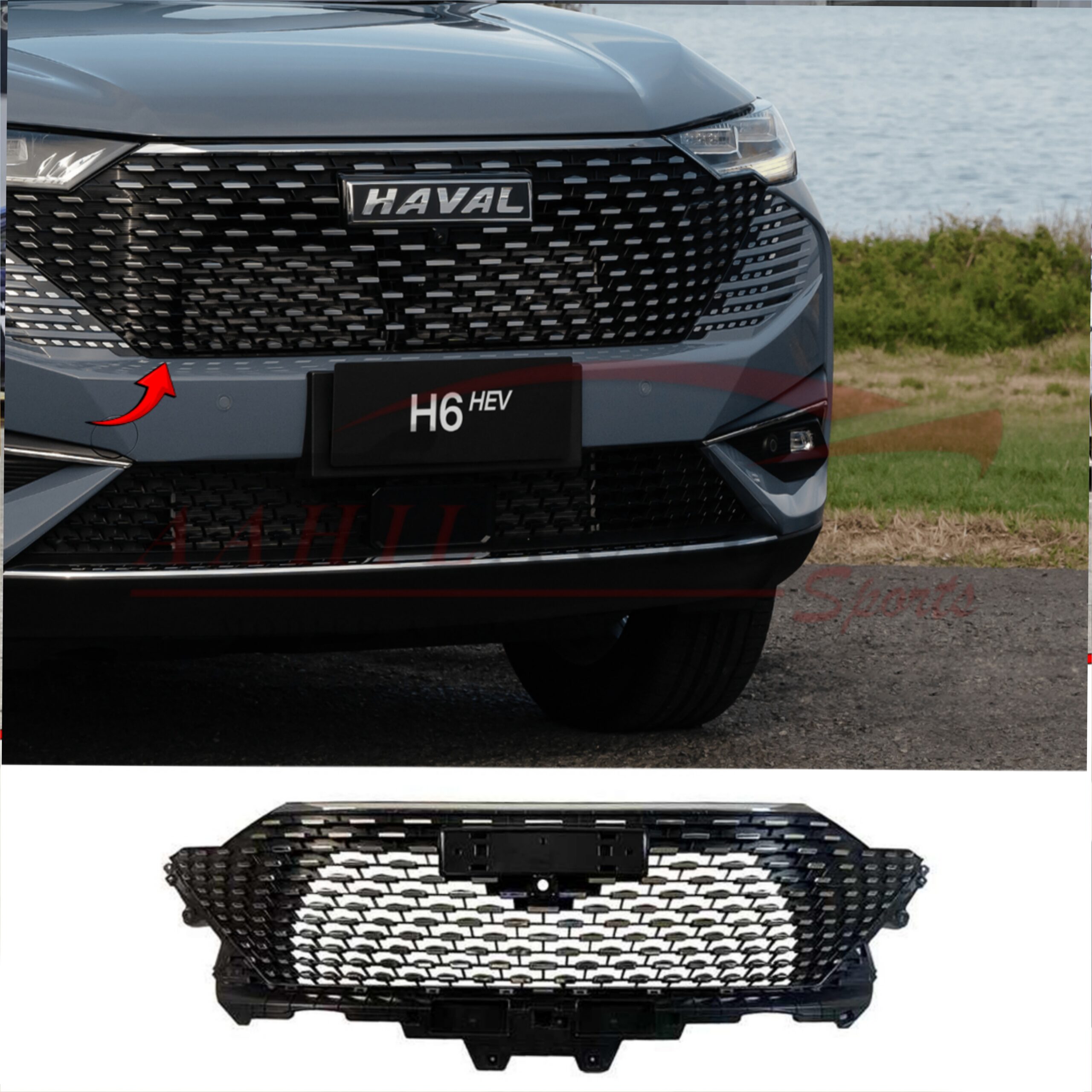 Haval H6 Front Grill Black 2021-2023 - Image 3